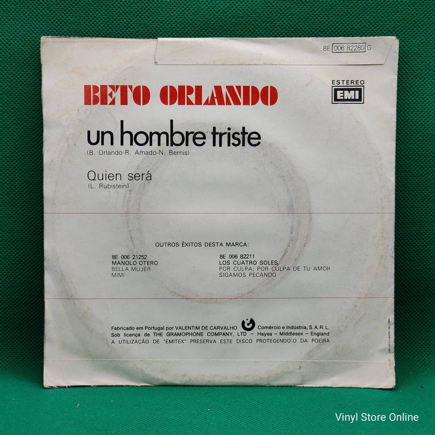 Beto Orlando ‎– Un Hombre Triste - Vinyl Store Online