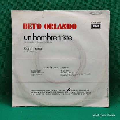 Beto Orlando ‎– Un Hombre Triste - Vinyl Store Online