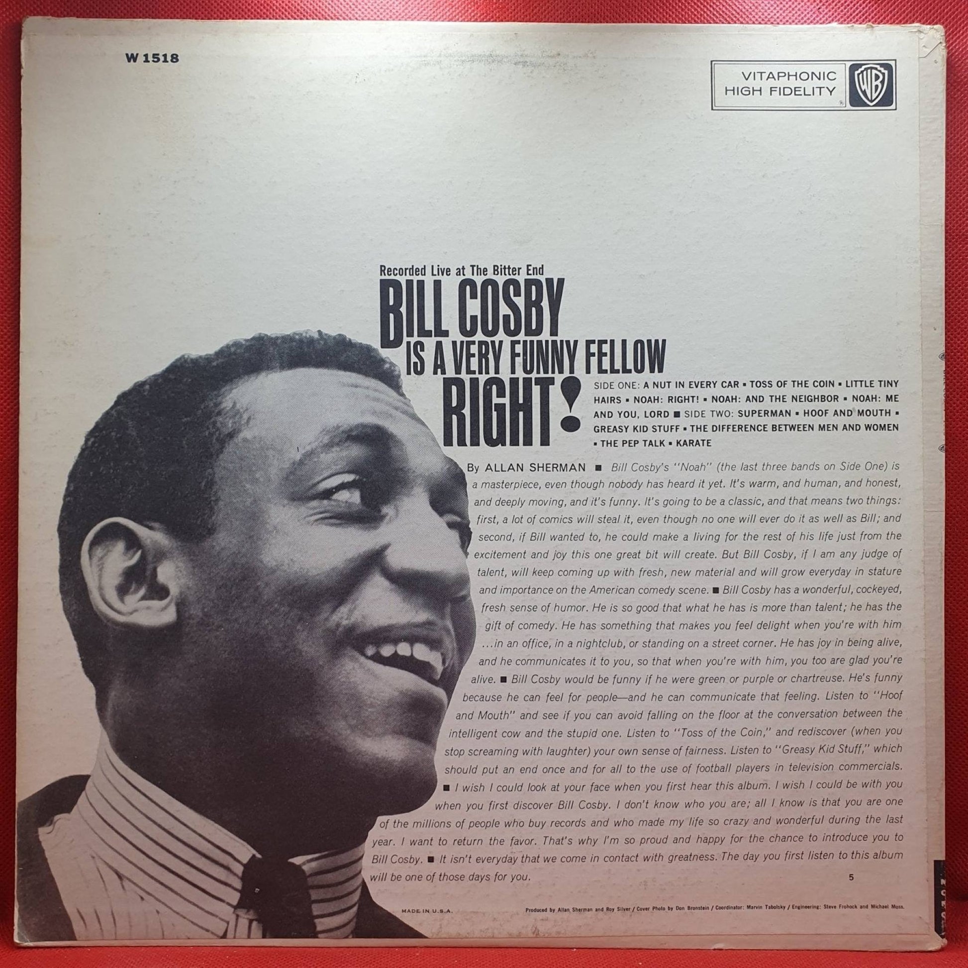 Bill Cosby ‎– Bill Cosby Is A Very Funny Fellow Right! - Vinyl Store Online