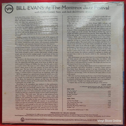 Bill Evans ‎– At The Montreux Jazz Festival - Vinyl Store Online