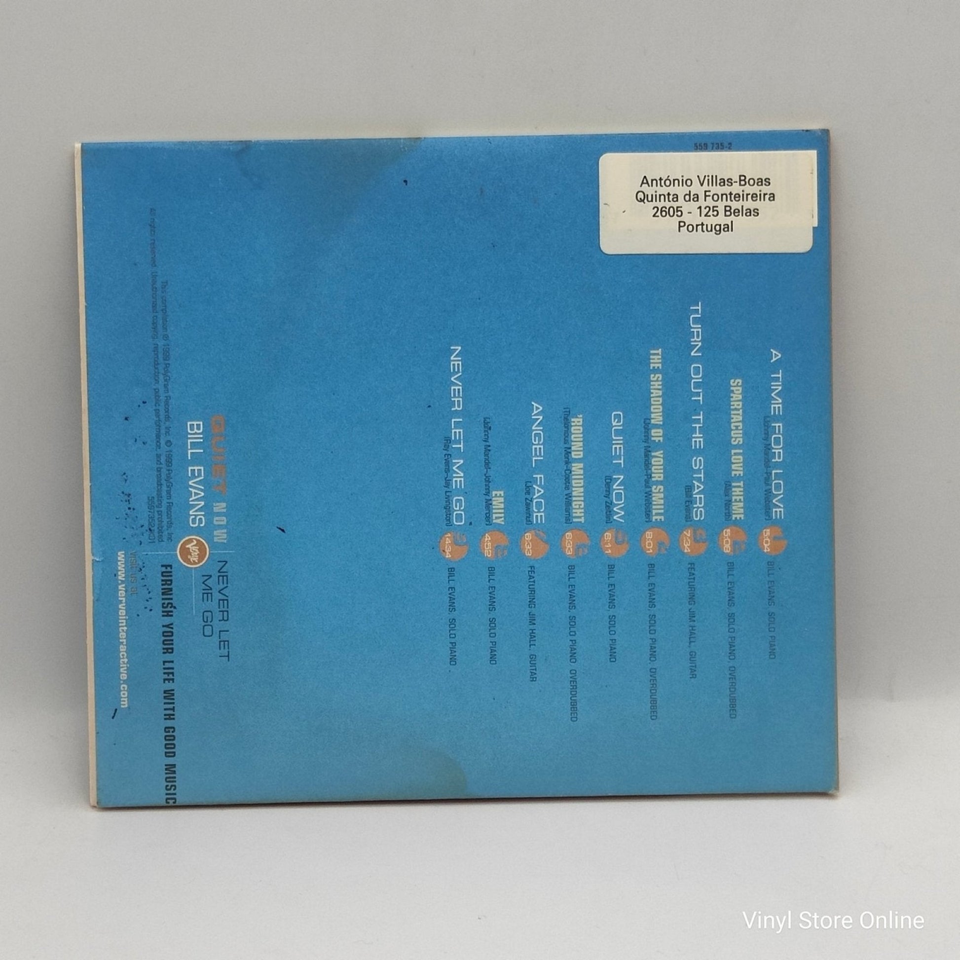 Bill Evans ‎– Never Let Me Go - Vinyl Store Online