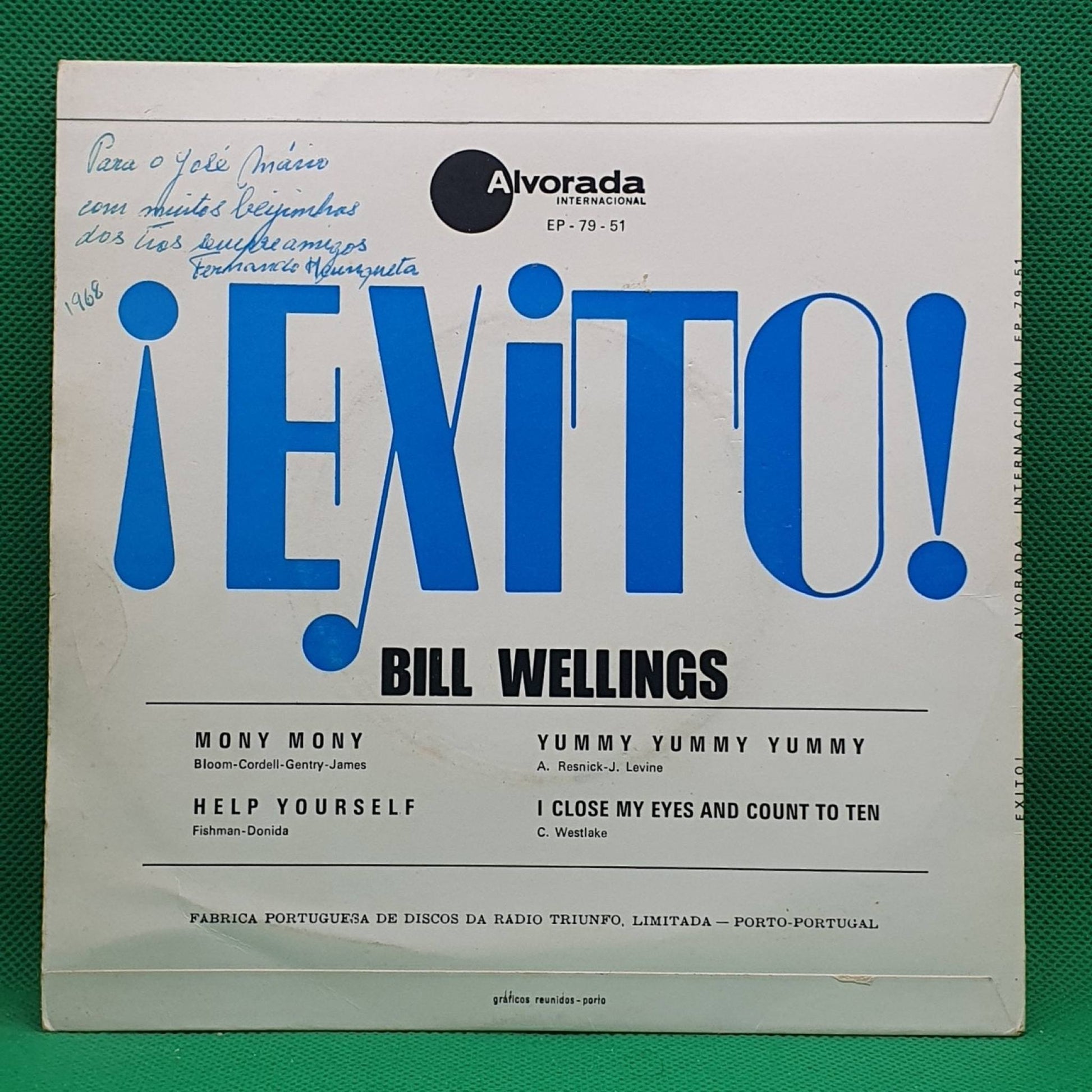 Bill Wellings ‎– Mony Mony - Vinyl Store Online