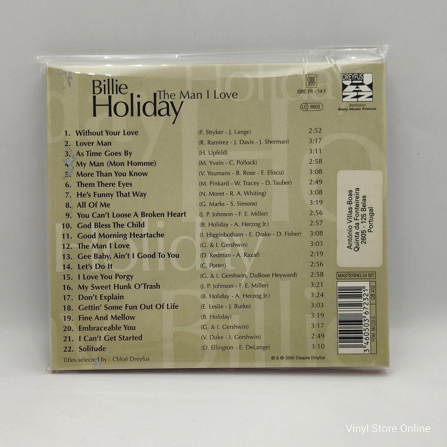 Billie Holiday ‎– The Man I Love - Vinyl Store Online