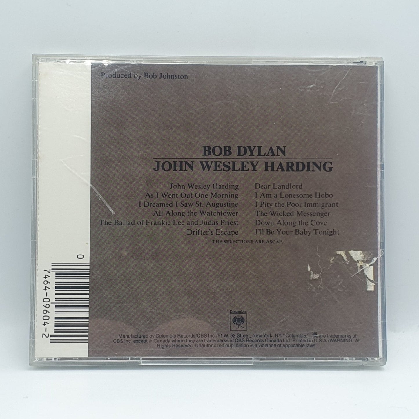 Bob Dylan ‎– John Wesley Harding - Vinyl Store Online