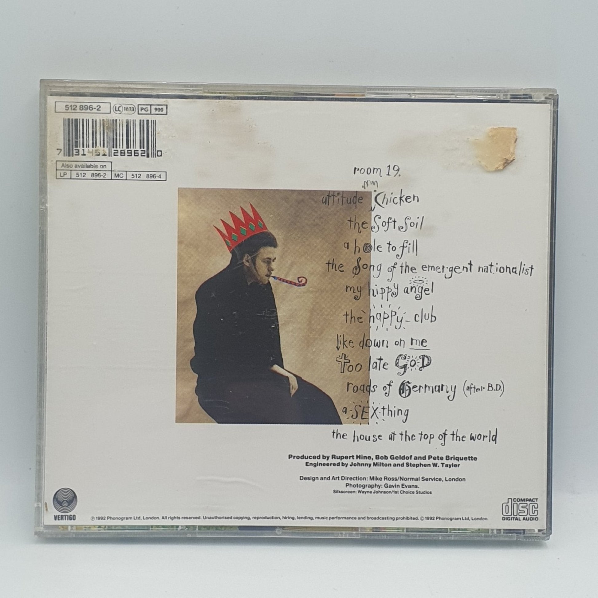 Bob Geldof ‎– The Happy Club - Vinyl Store Online