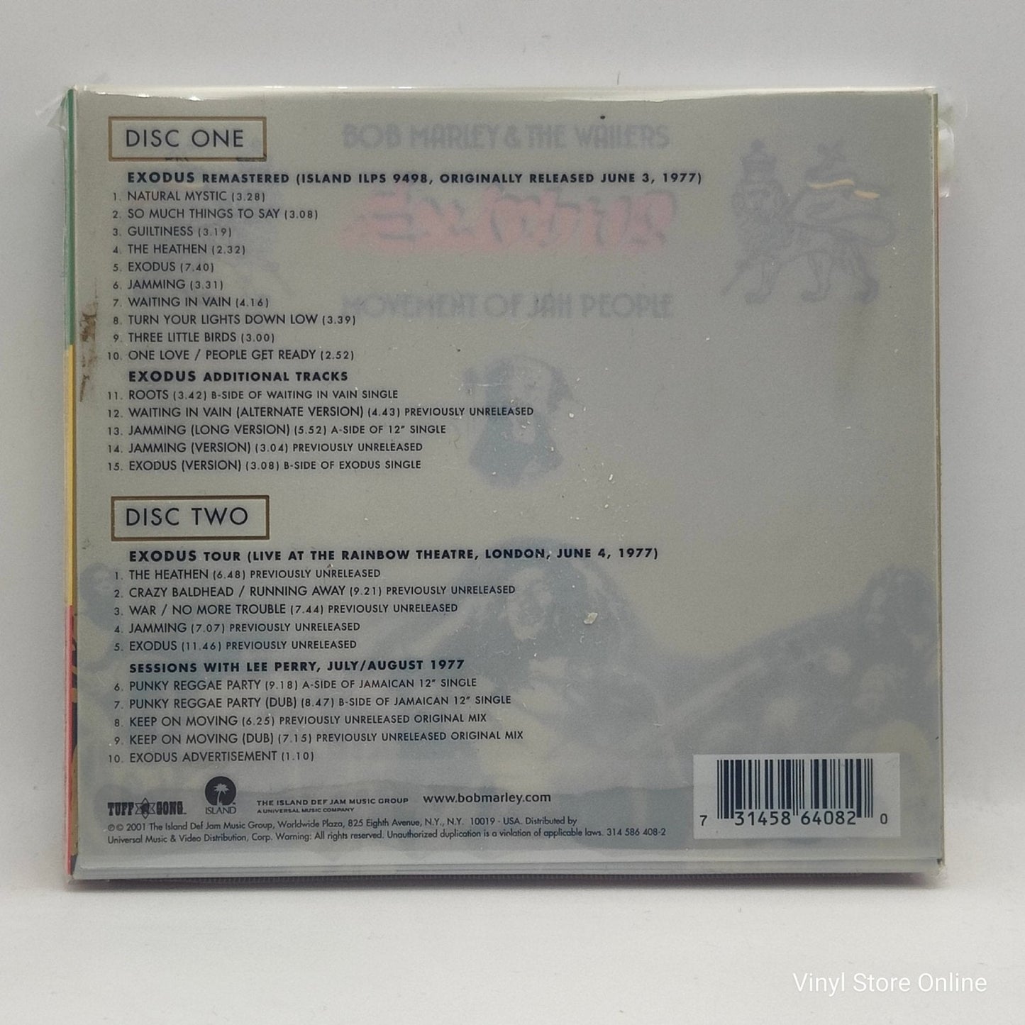 Bob Marley & The Wailers ‎– Exodus - Vinyl Store Online