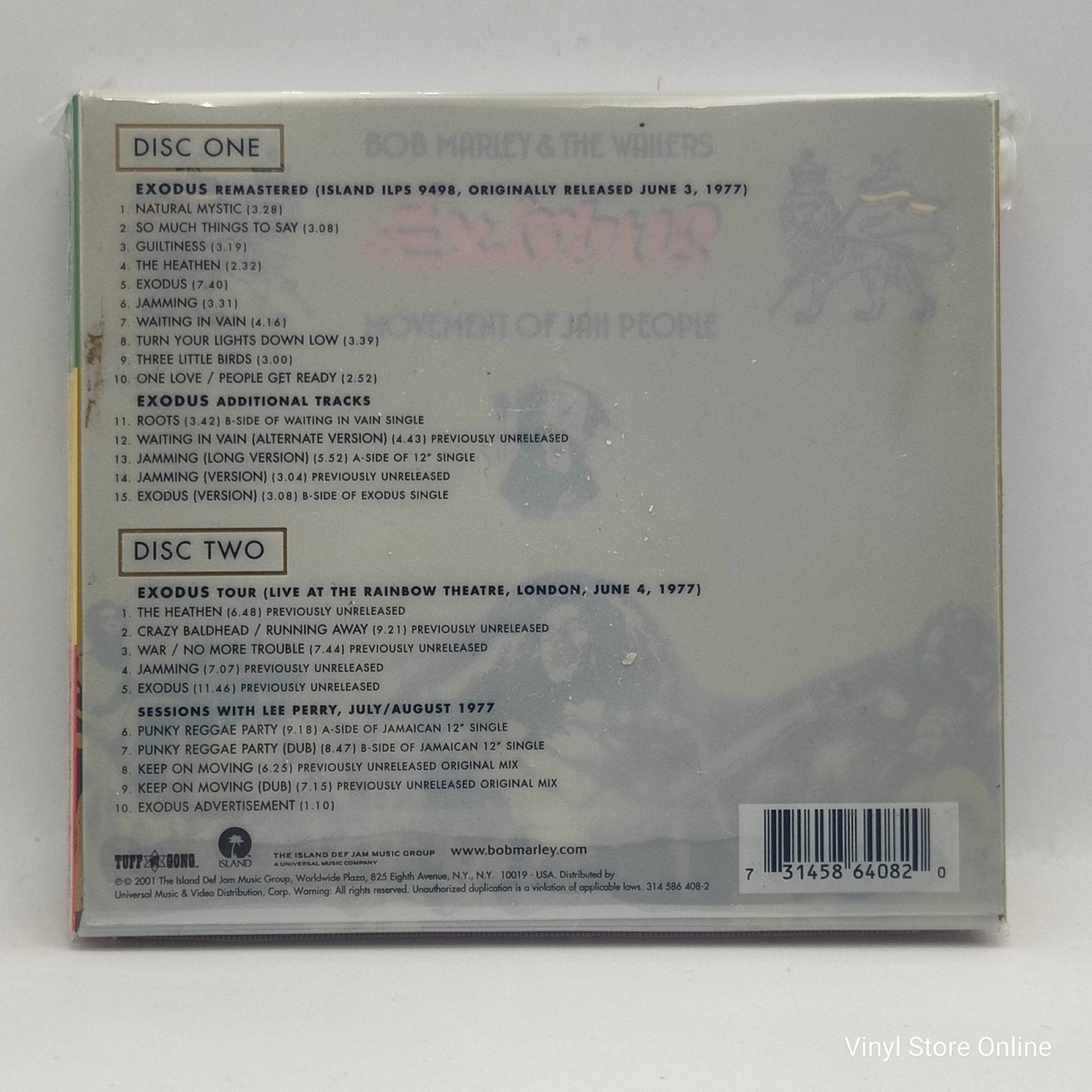 Bob Marley & The Wailers ‎– Exodus - Vinyl Store Online