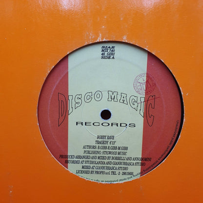 Bobby Rave ‎– Tragedy / Vita - Vinyl Store Online
