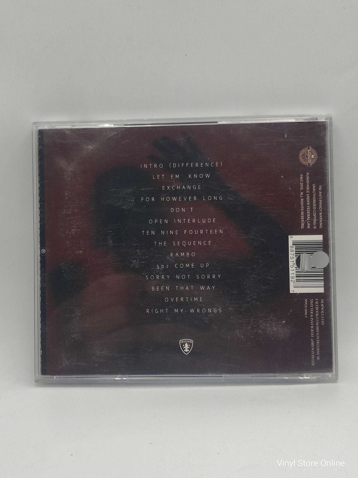Bryson Tiller ‎– Trapsoul - Vinyl Store Online
