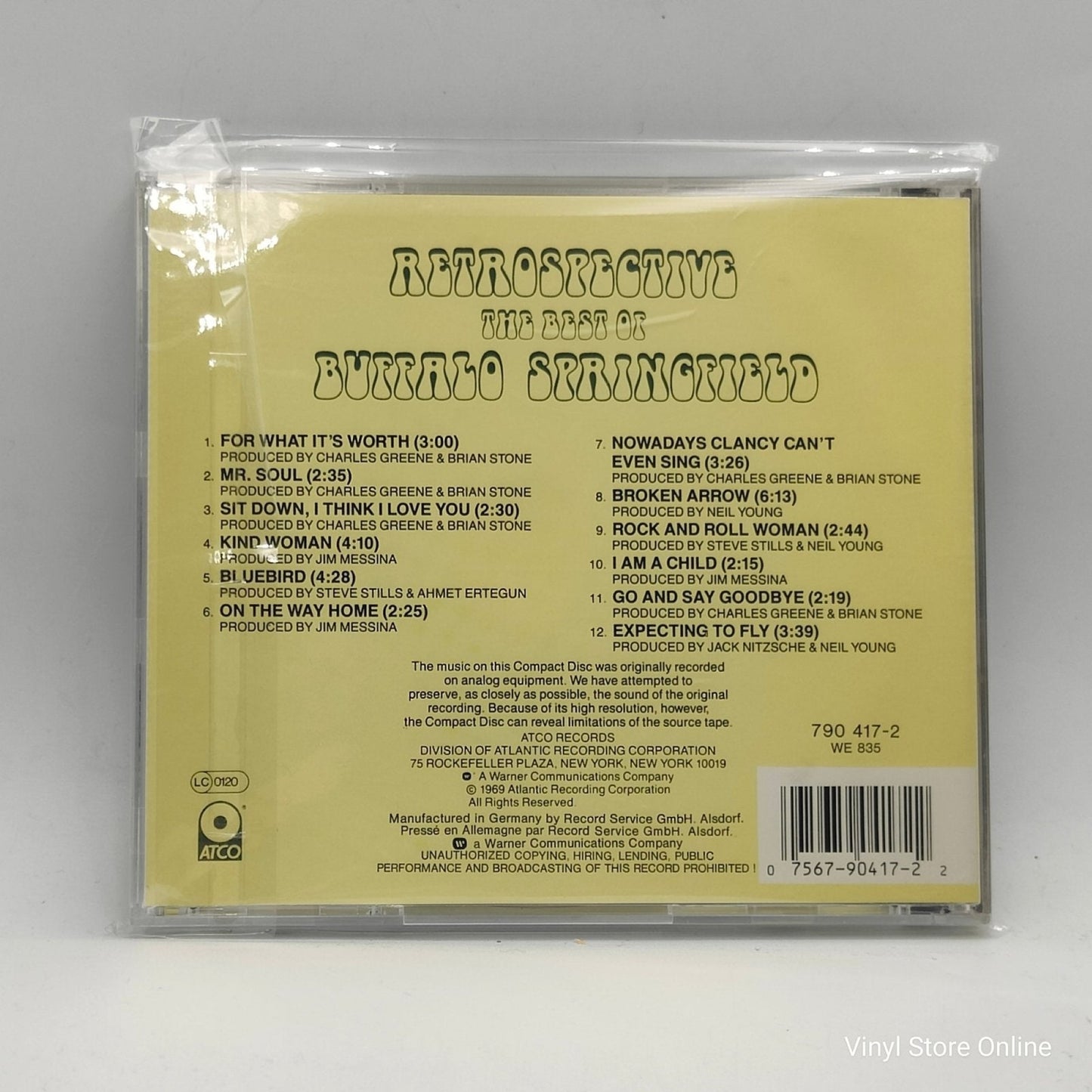 Buffalo Springfield ‎– Retrospective - The Best Of Buffalo Springfield - Vinyl Store Online