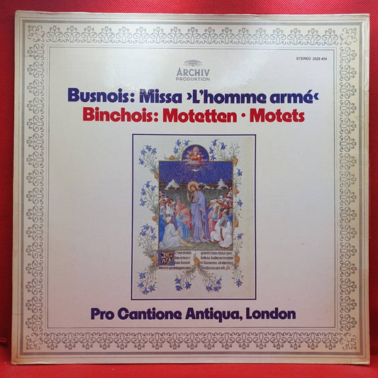 Busnois / Binchois, Pro Cantione Antiqua, London ‎– Missa «L'homme Armé« / Motetten - Vinyl Store Online