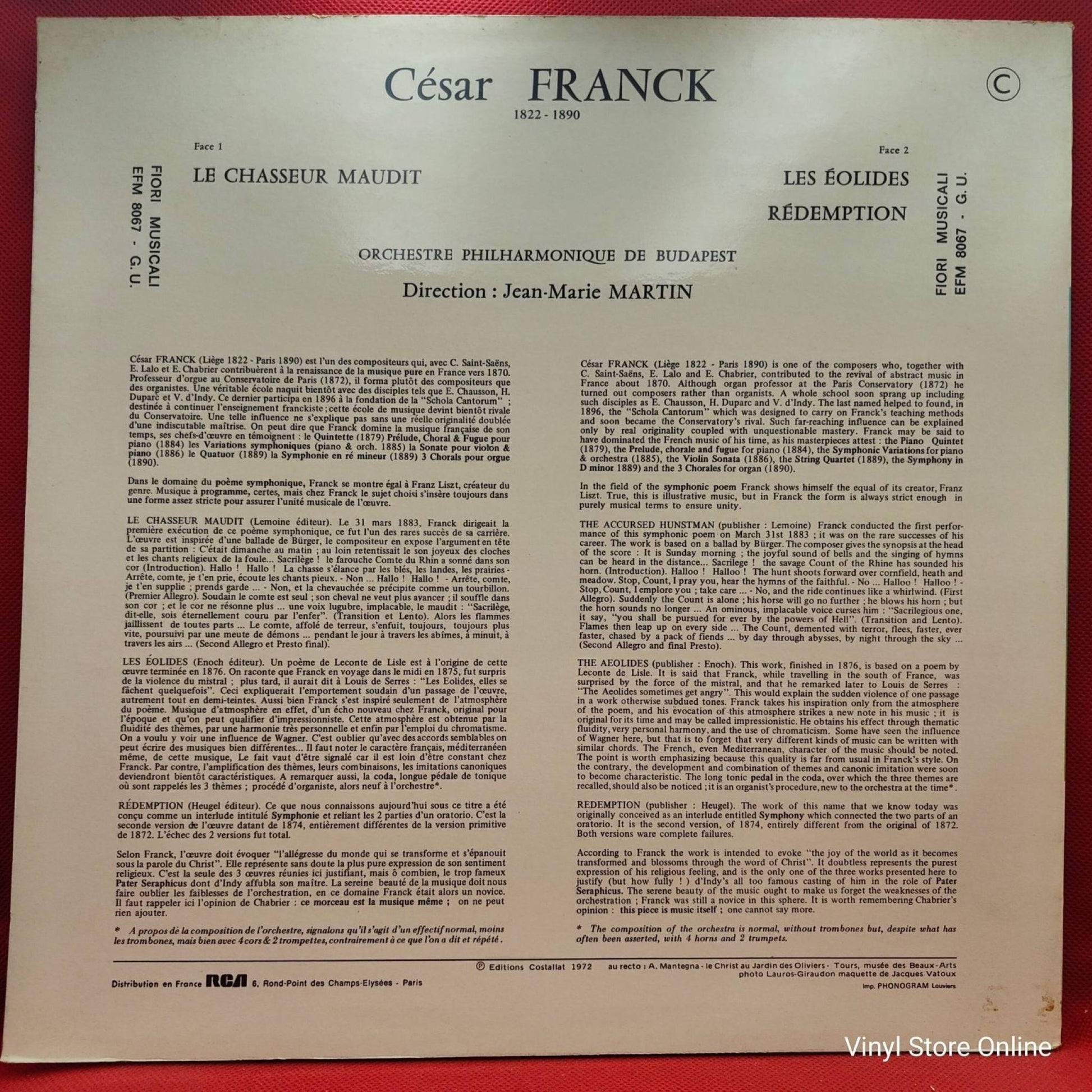 C. Franck - Le Chasseur Maudit, Les Eolides, Redemption - Vinyl Store Online