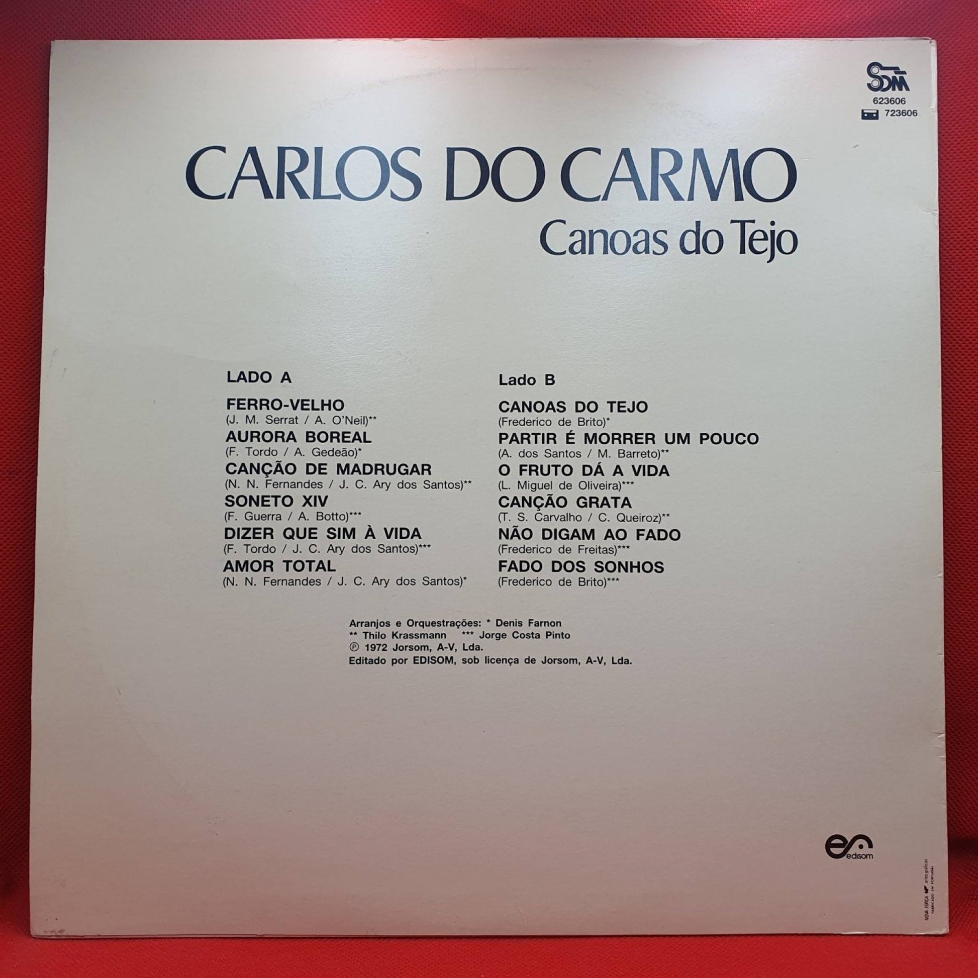 Carlos Do Carmo ‎– Canoas Do Tejo - Vinyl Store Online