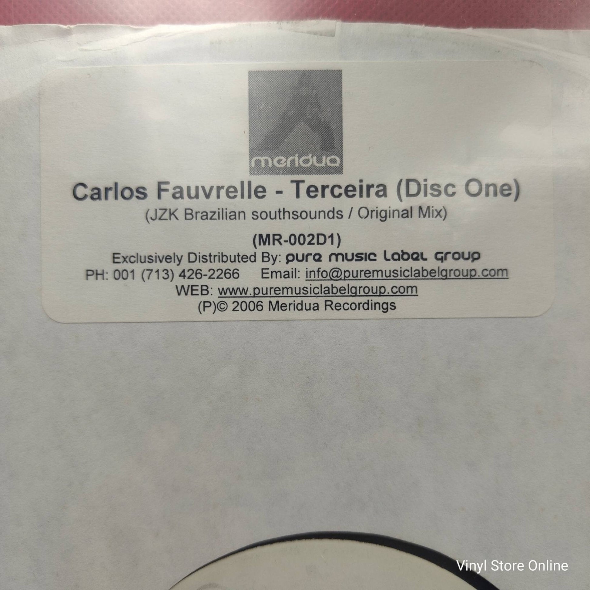 Carlos Fauvrelle ‎– Terceira - Vinyl Store Online