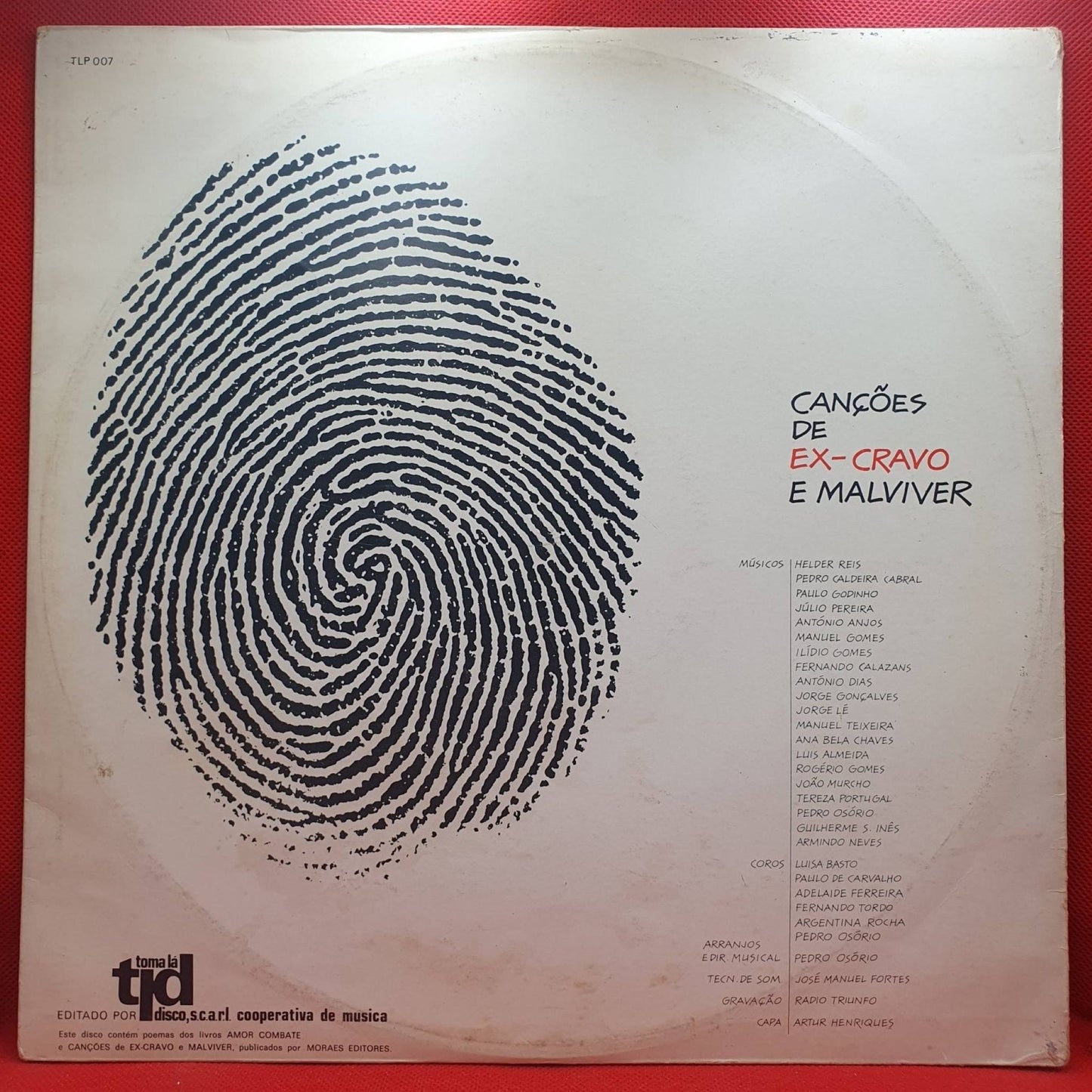 Carlos Mendes, Joaquim Pessoa ‎– Canções De Ex - Cravo E Malviver - Vinyl Store Online