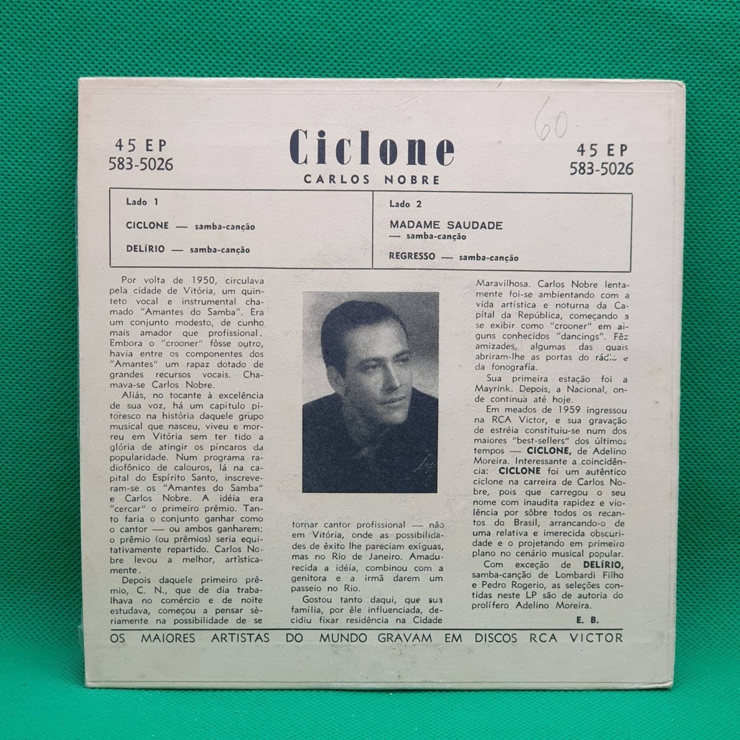 Carlos Nobre ‎– Ciclone - Vinyl Store Online