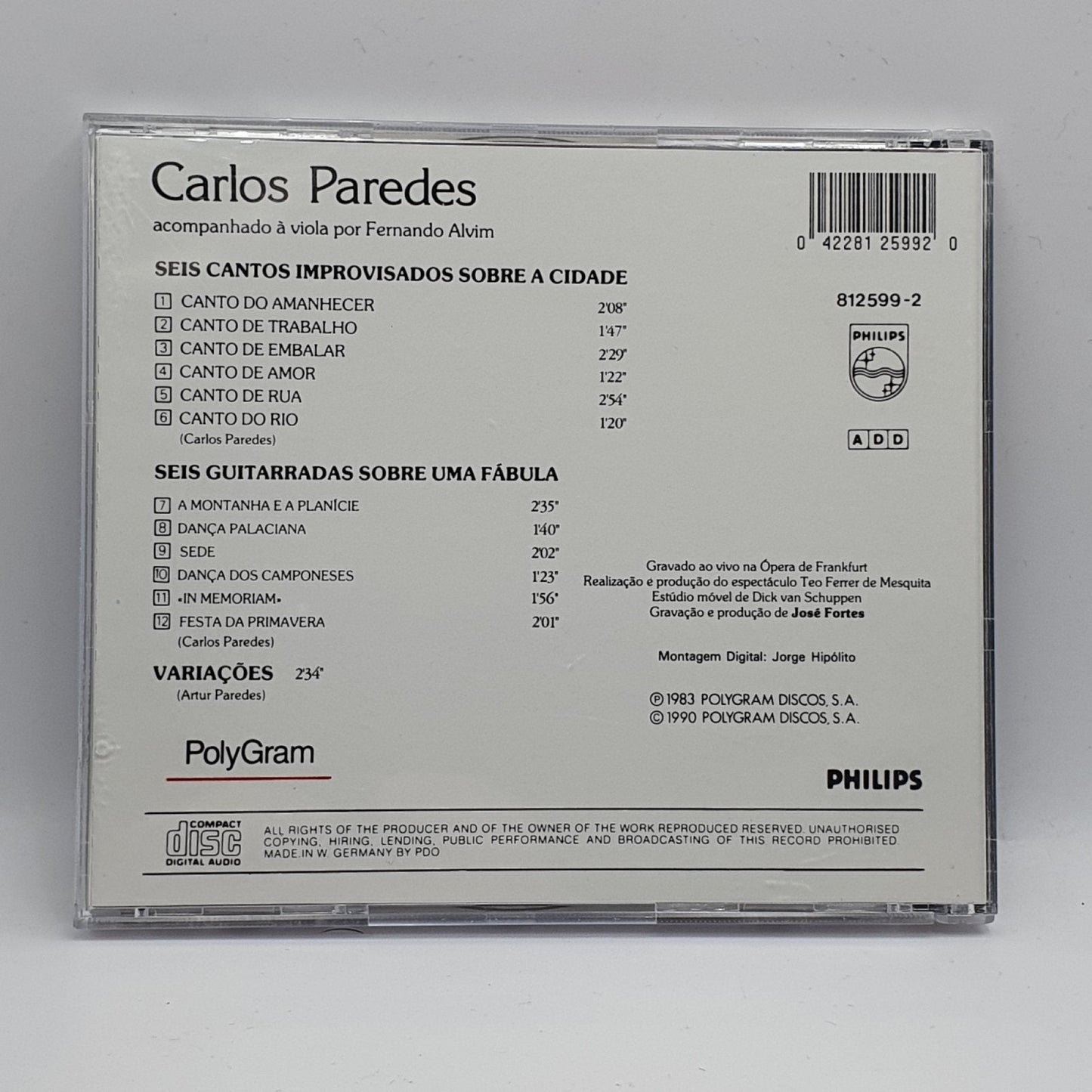 Carlos Paredes ‎– Concerto Em Frankfurt - Vinyl Store Online