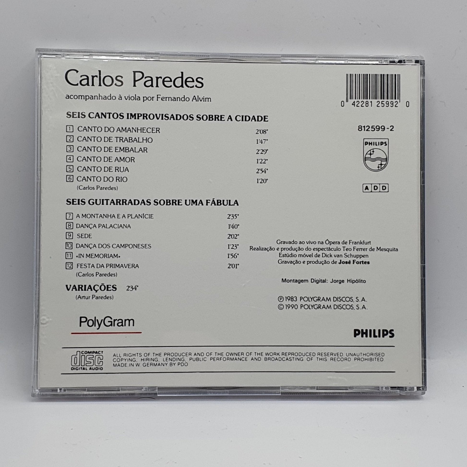 Carlos Paredes ‎– Concerto Em Frankfurt - Vinyl Store Online