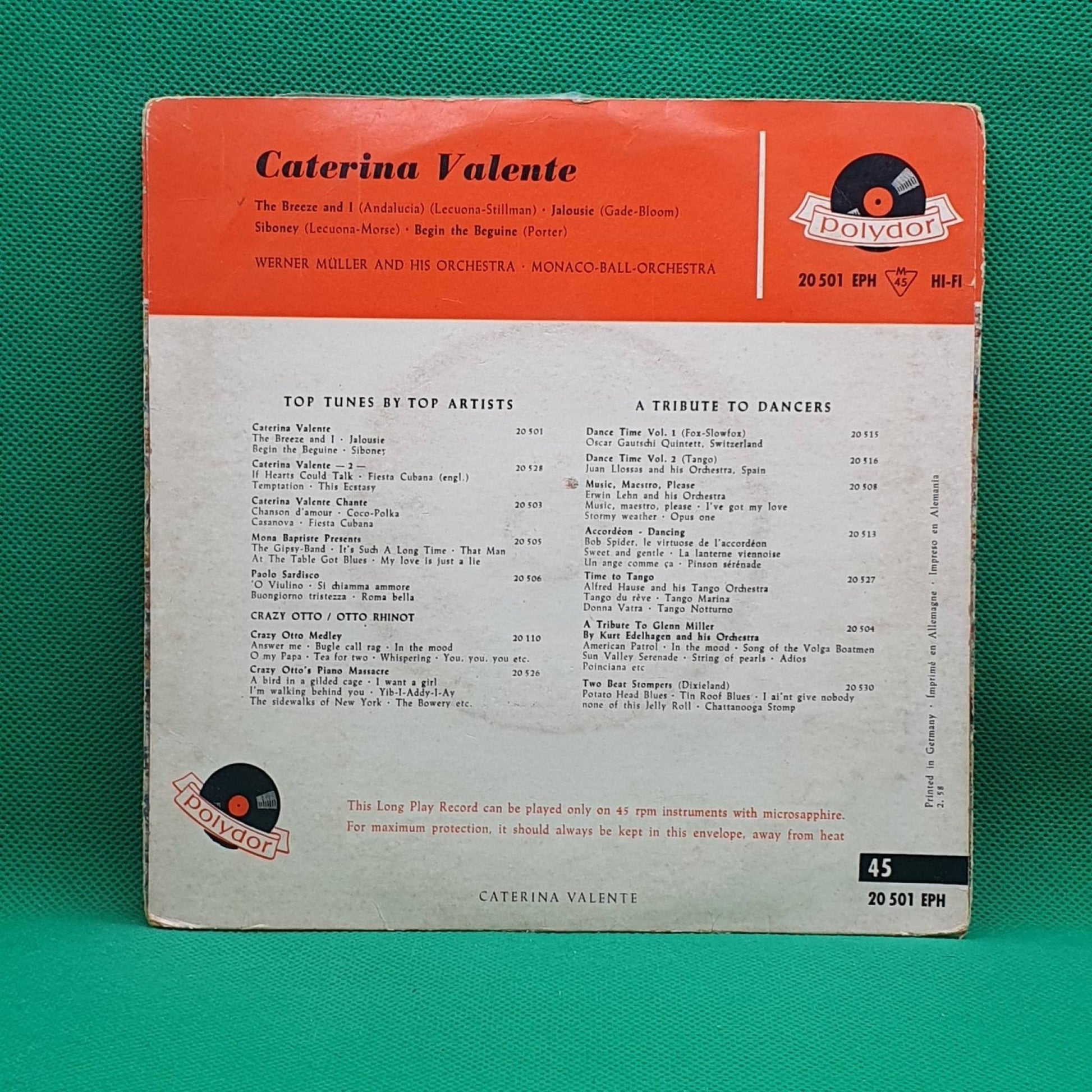 Caterina Valente ‎– Caterina Valente - Vinyl Store Online