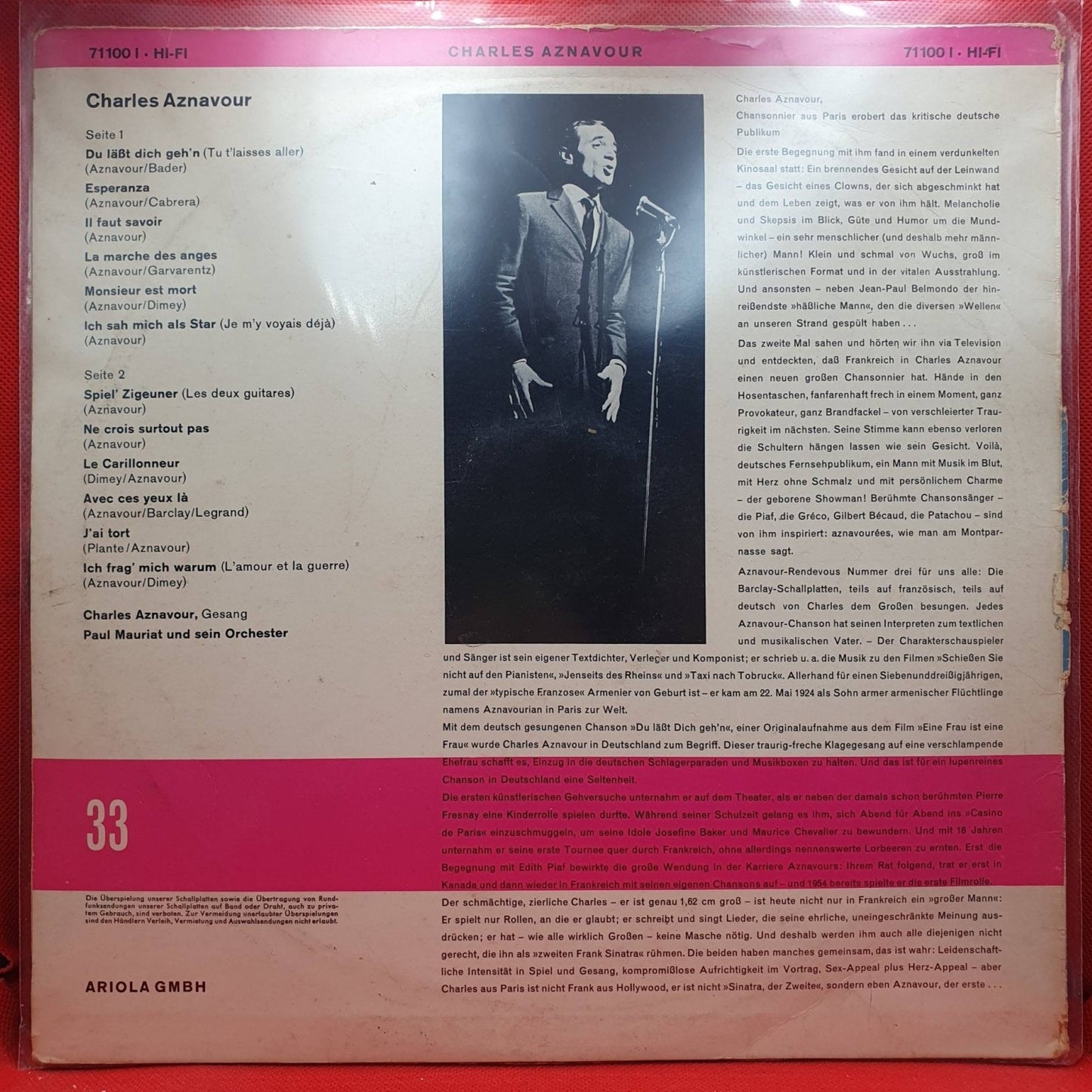 Charles Aznavour ‎– Charles Aznavour - Vinyl Store Online