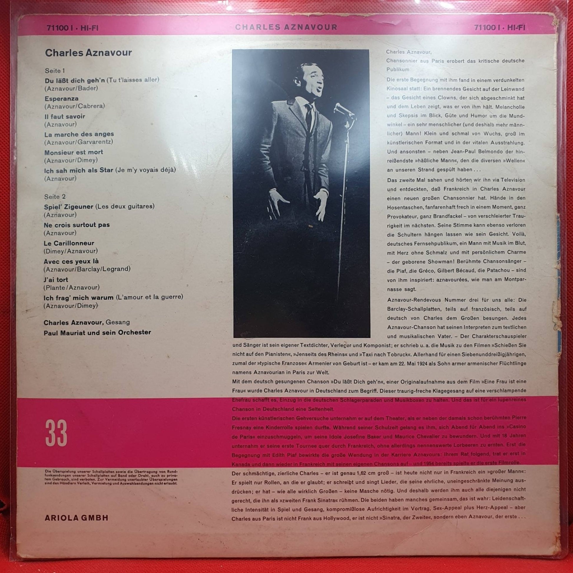 Charles Aznavour ‎– Charles Aznavour - Vinyl Store Online