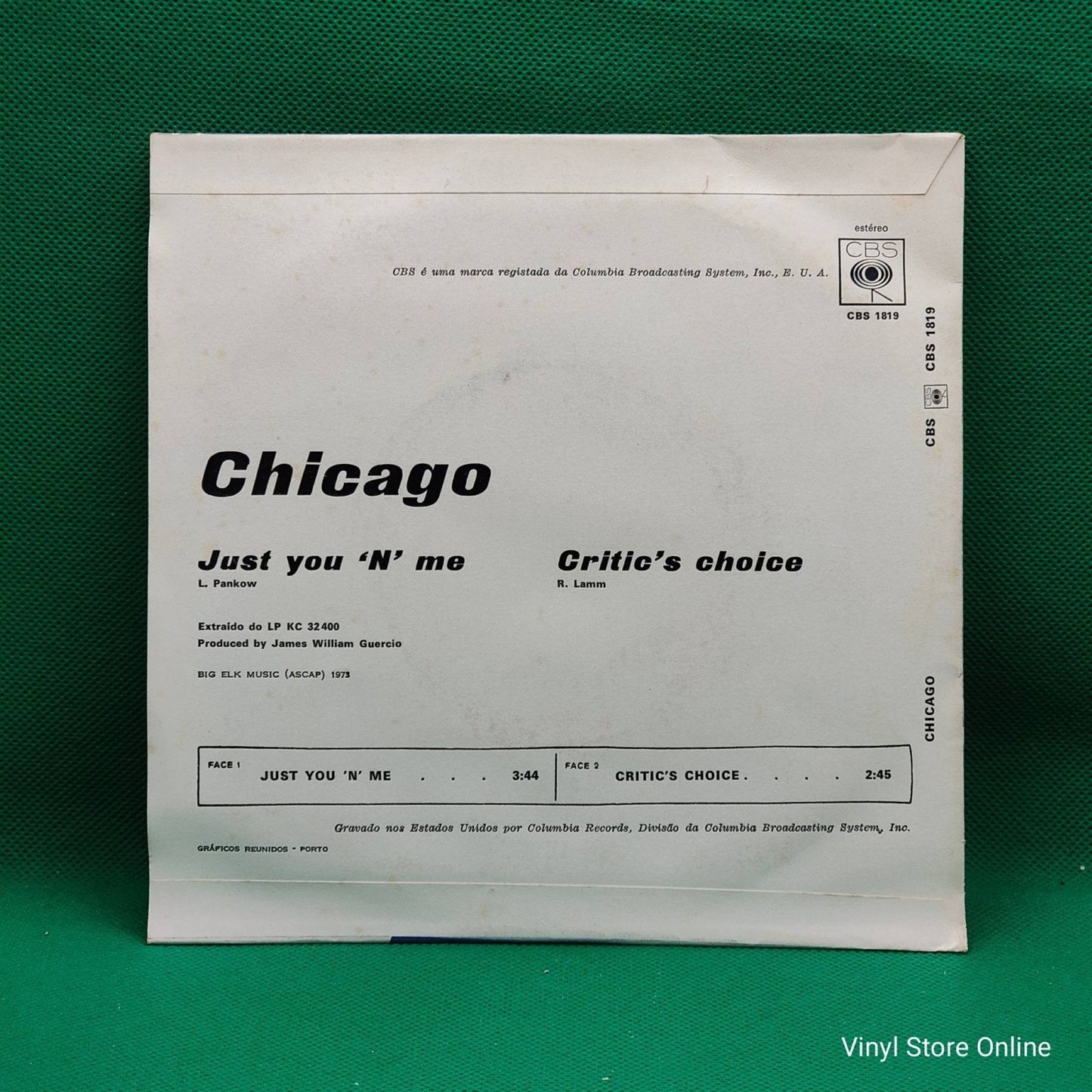 Chicago ‎– Just You 'N' Me - Vinyl Store Online
