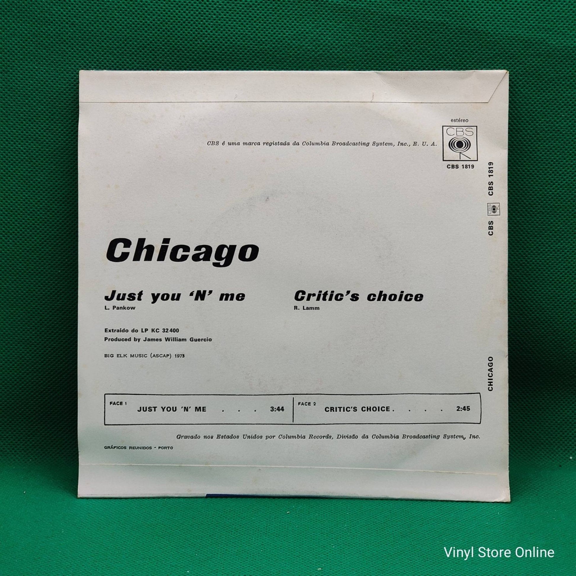 Chicago ‎– Just You 'N' Me - Vinyl Store Online