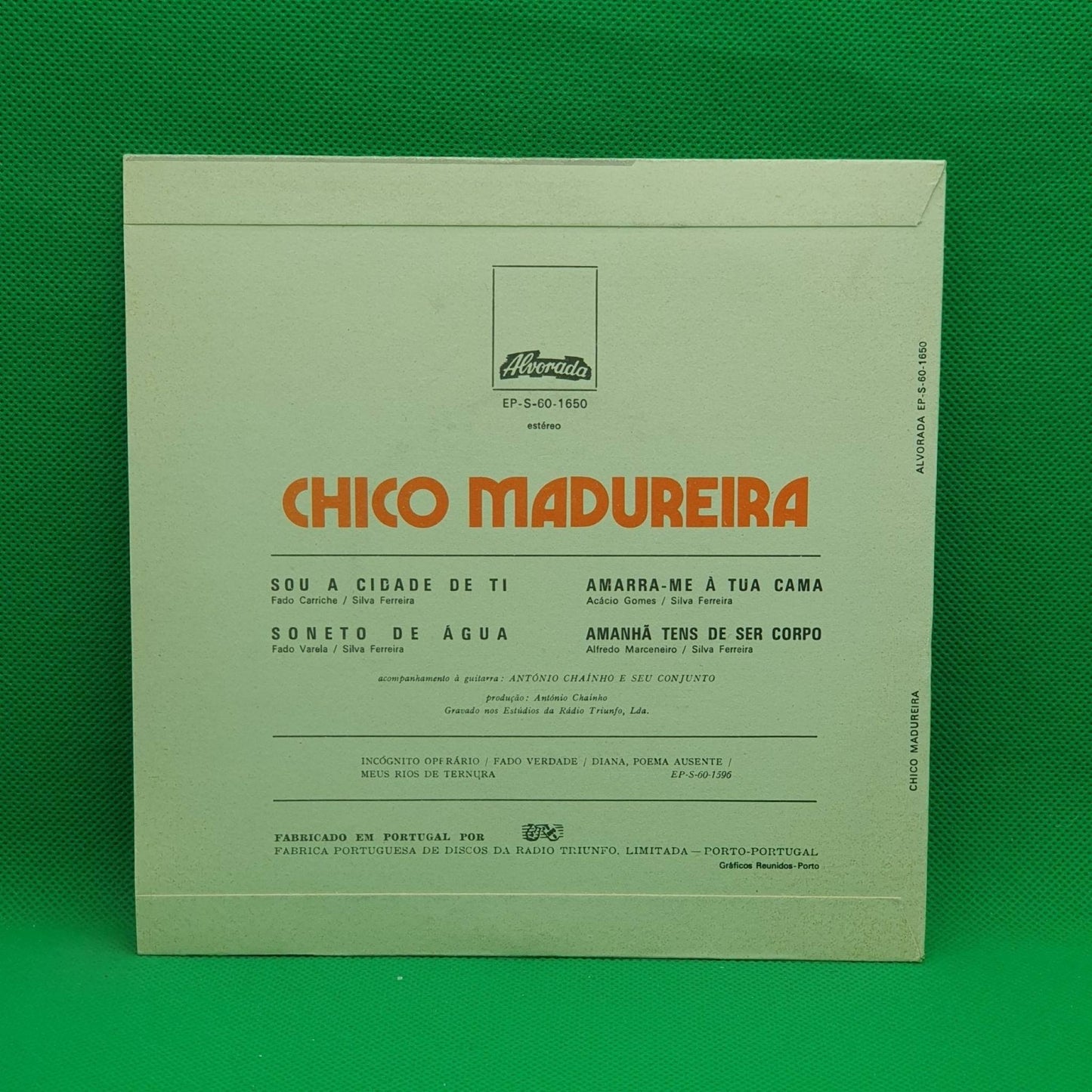 Chico Madureira ‎– Incógnito Operário - Vinyl Store Online