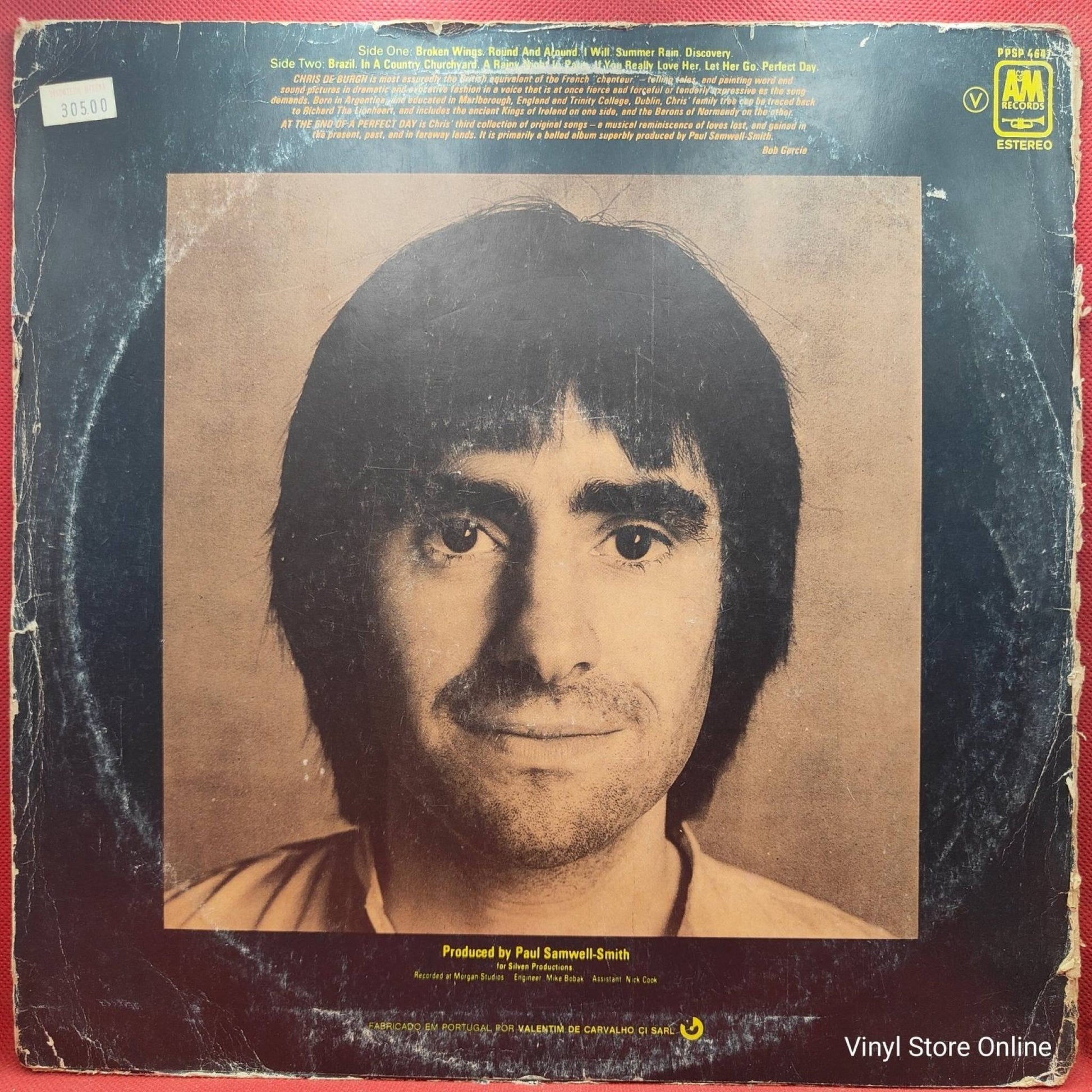 Chris de Burgh ‎– At The End Of A Perfect Day - Vinyl Store Online