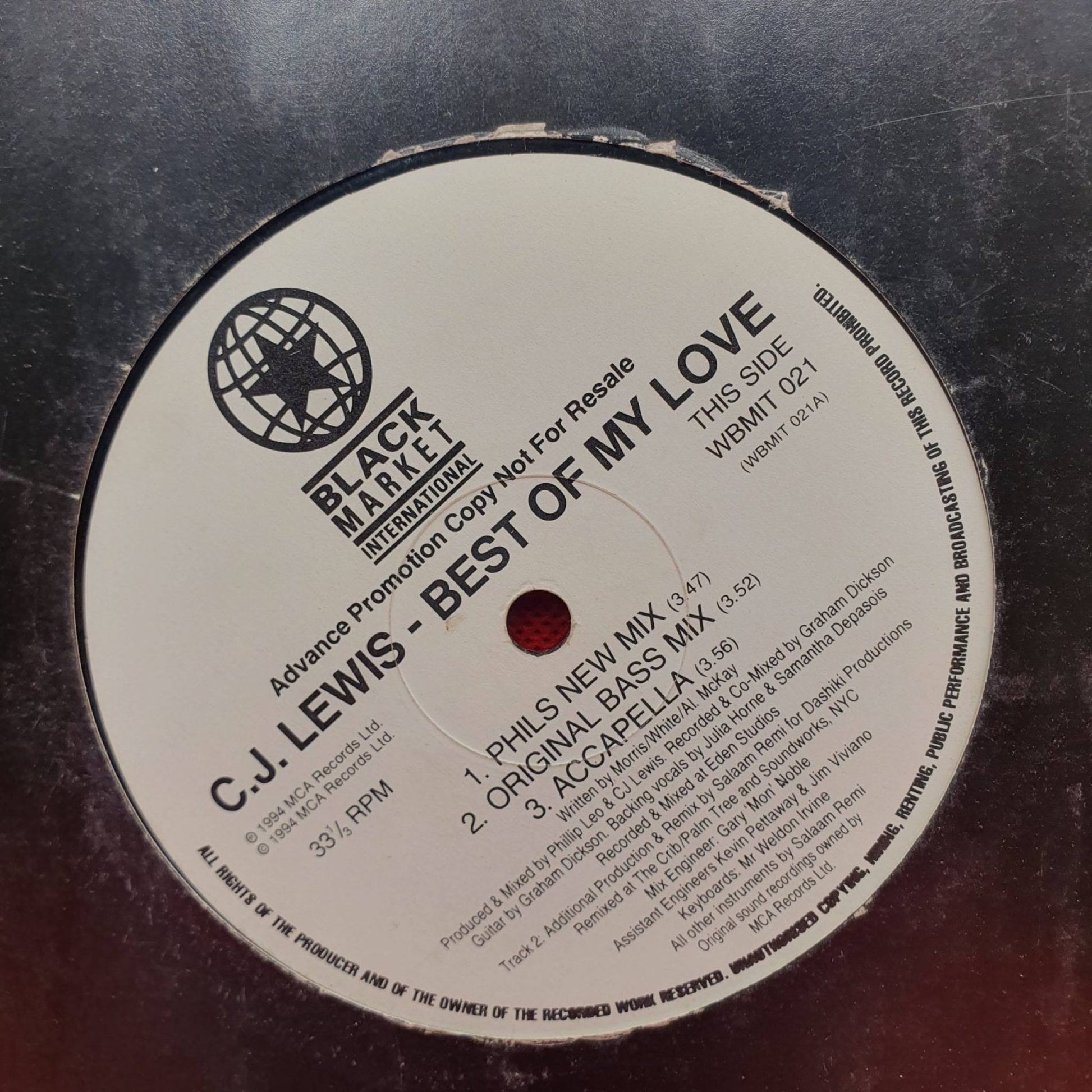 CJ Lewis ‎– Best Of My Love - Vinyl Store Online