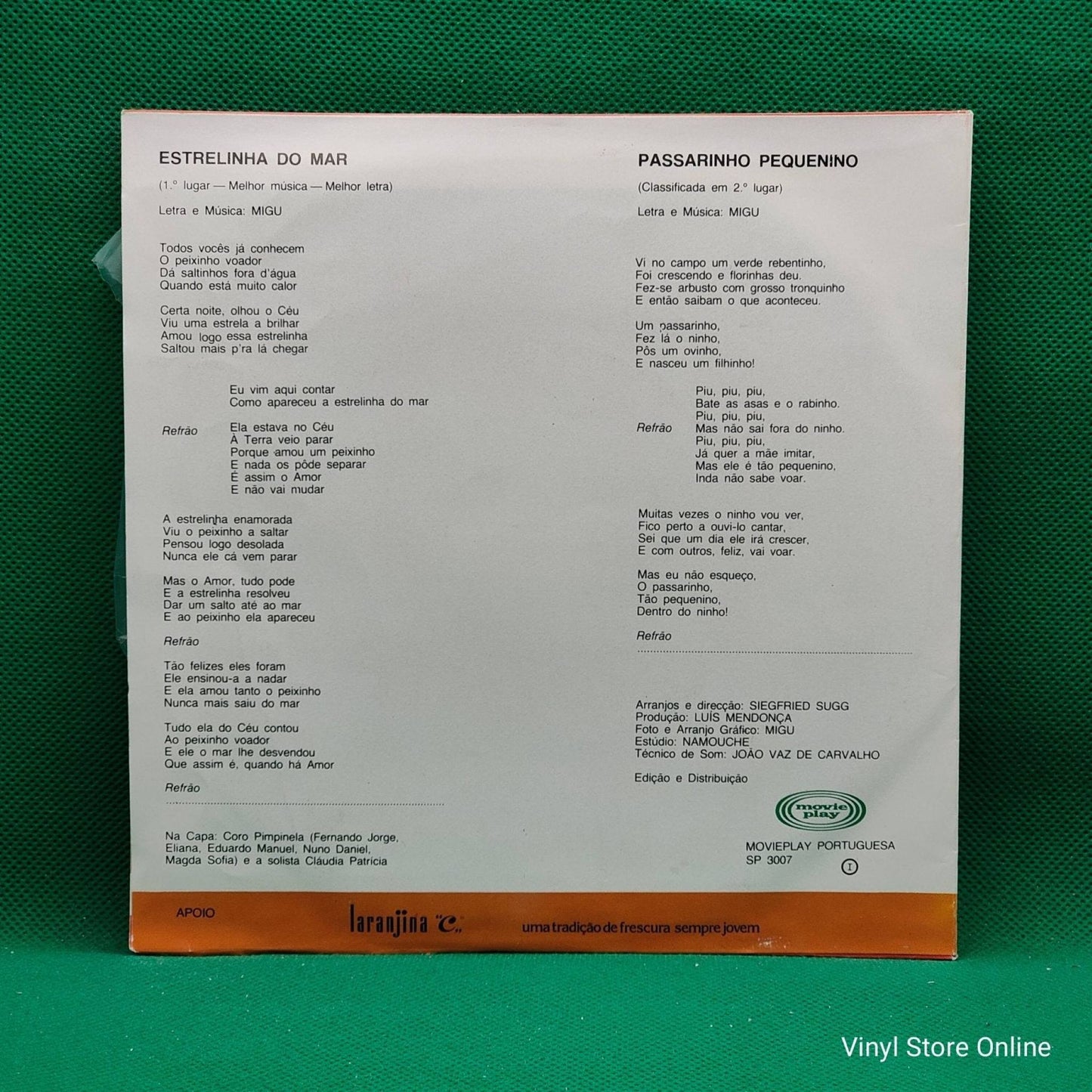Claudia Patricia E Coro Pimpinela ‎– Estrelinha Do Mar ( Vencedores do IV Festival da Canção Infantil do Seixal ) - Vinyl Store Online