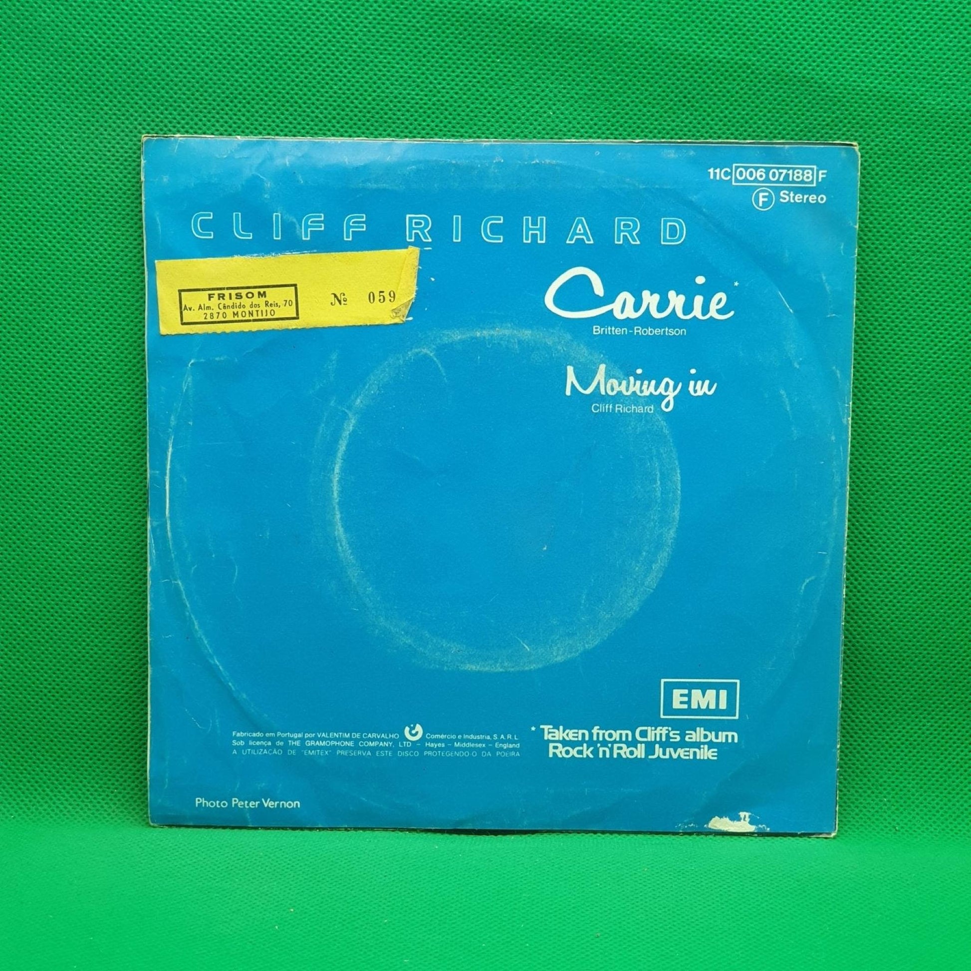 Cliff Richard ‎– Carrie - Vinyl Store Online