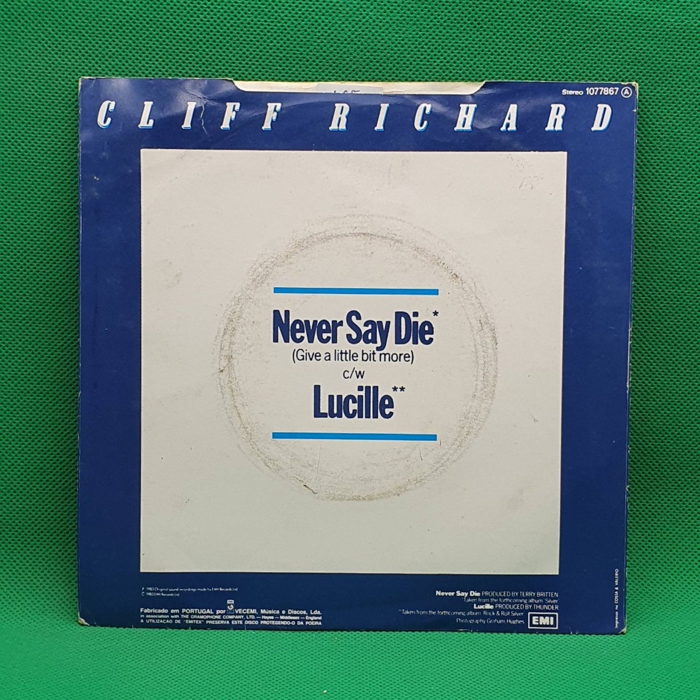 Cliff Richard ‎– Never Say Die (Give A Little Bit More) - Vinyl Store Online
