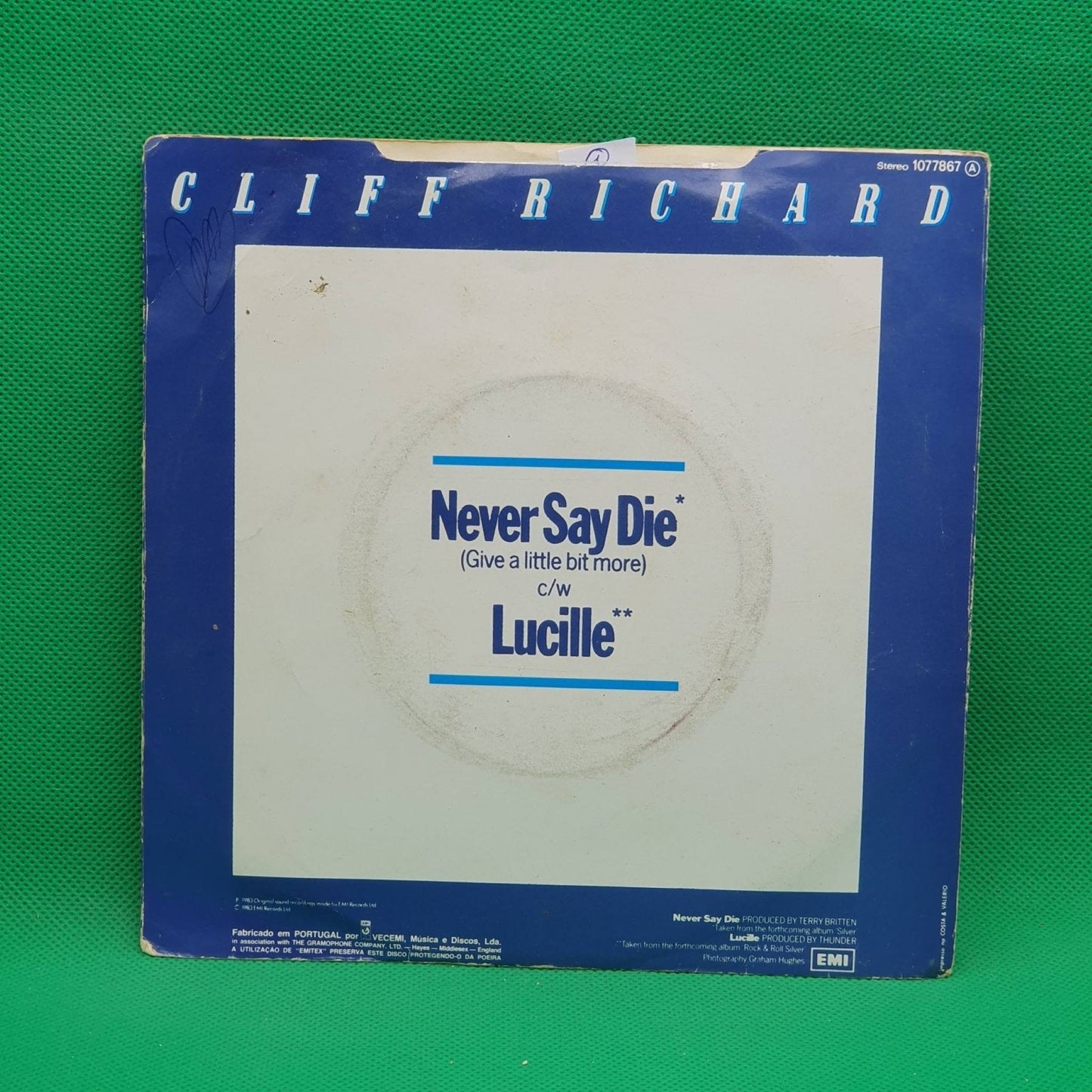Cliff Richard ‎– Never Say Die (Give A Little Bit More) - Vinyl Store Online