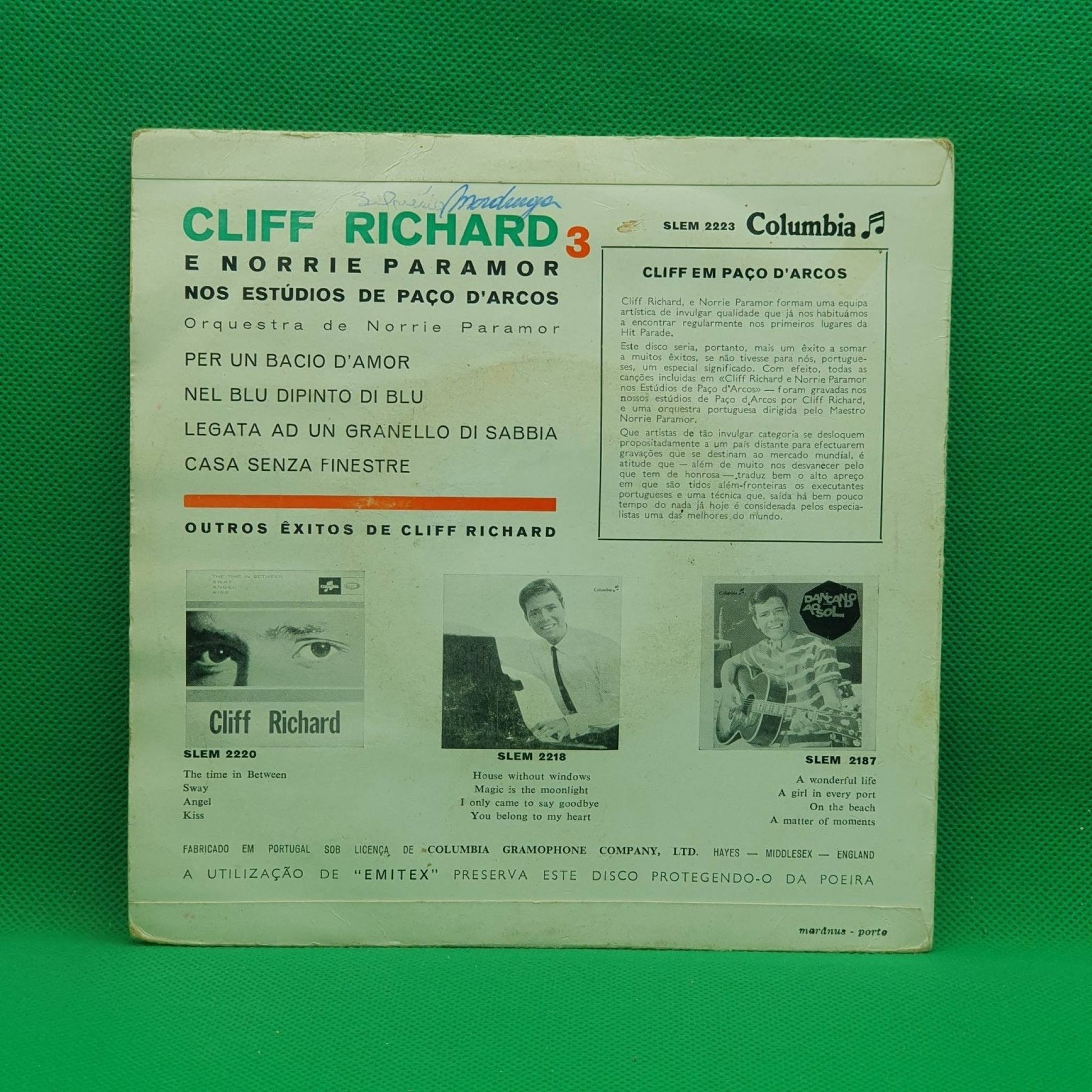 Cliff Richard & Norrie Paramor And His Orchestra ‎– Per Un Bacio D'Amor - 3 - Vinyl Store Online