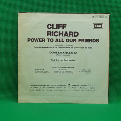 Cliff Richard ‎– Power To All Our Friends - Vinyl Store Online