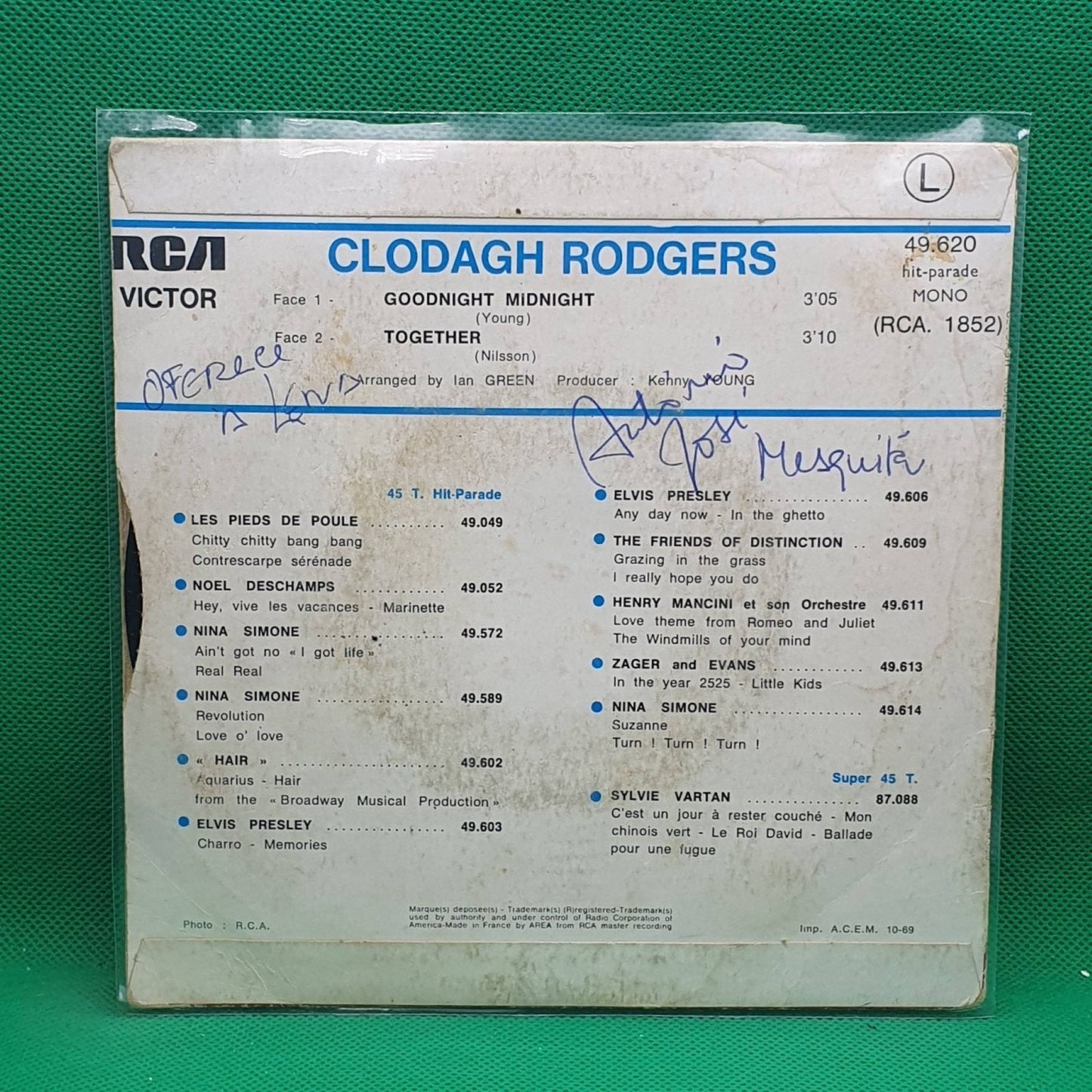 Clodagh Rodgers ‎– Goodnight Midnight - Vinyl Store Online