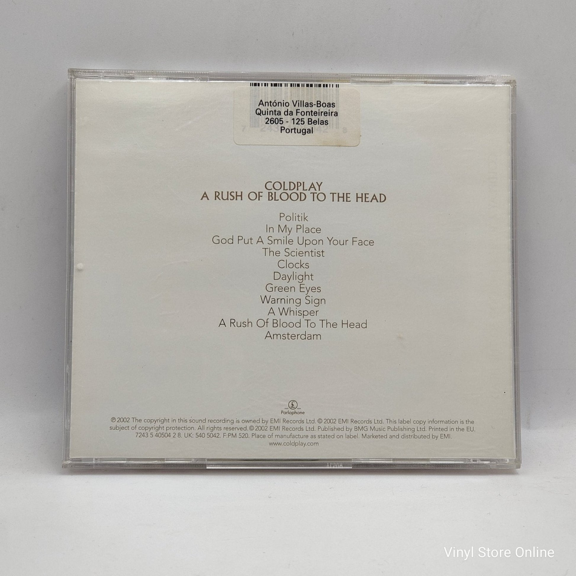 Coldplay ‎– A Rush Of Blood To The Head - Vinyl Store Online