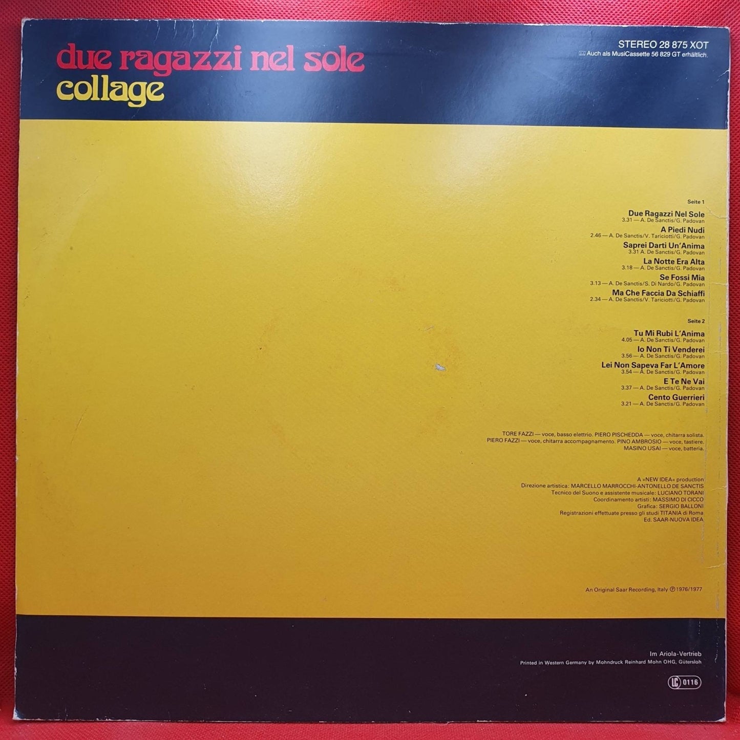 Collage ‎– Due Ragazzi Nel Sole - Vinyl Store Online
