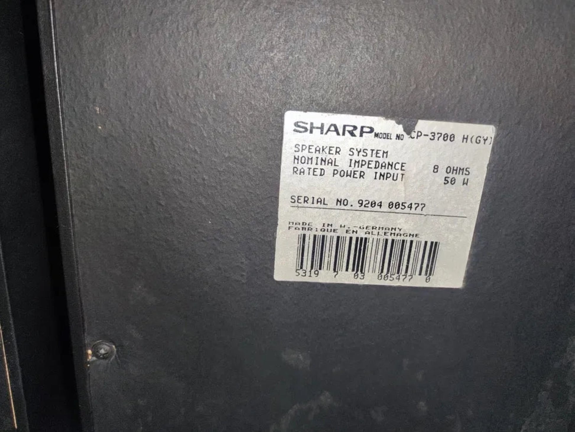 Colunas SHARP CP - 3700 50W - Vinyl Store Online