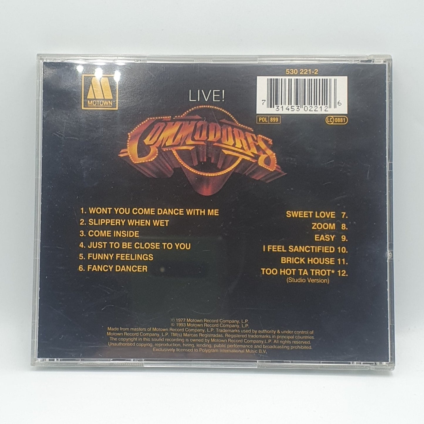 Commodores ‎– Live! - Vinyl Store Online