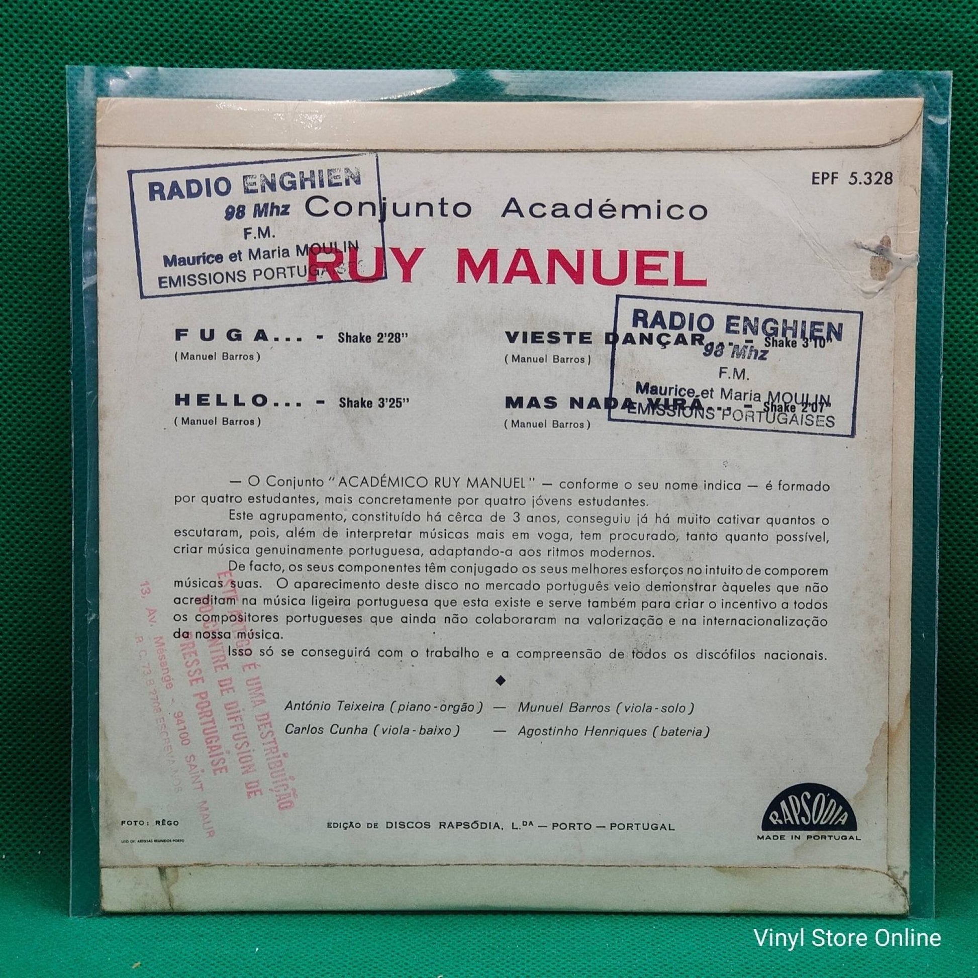 Conjunto Académico Ruy Manuel ‎– Fuga - Vinyl Store Online