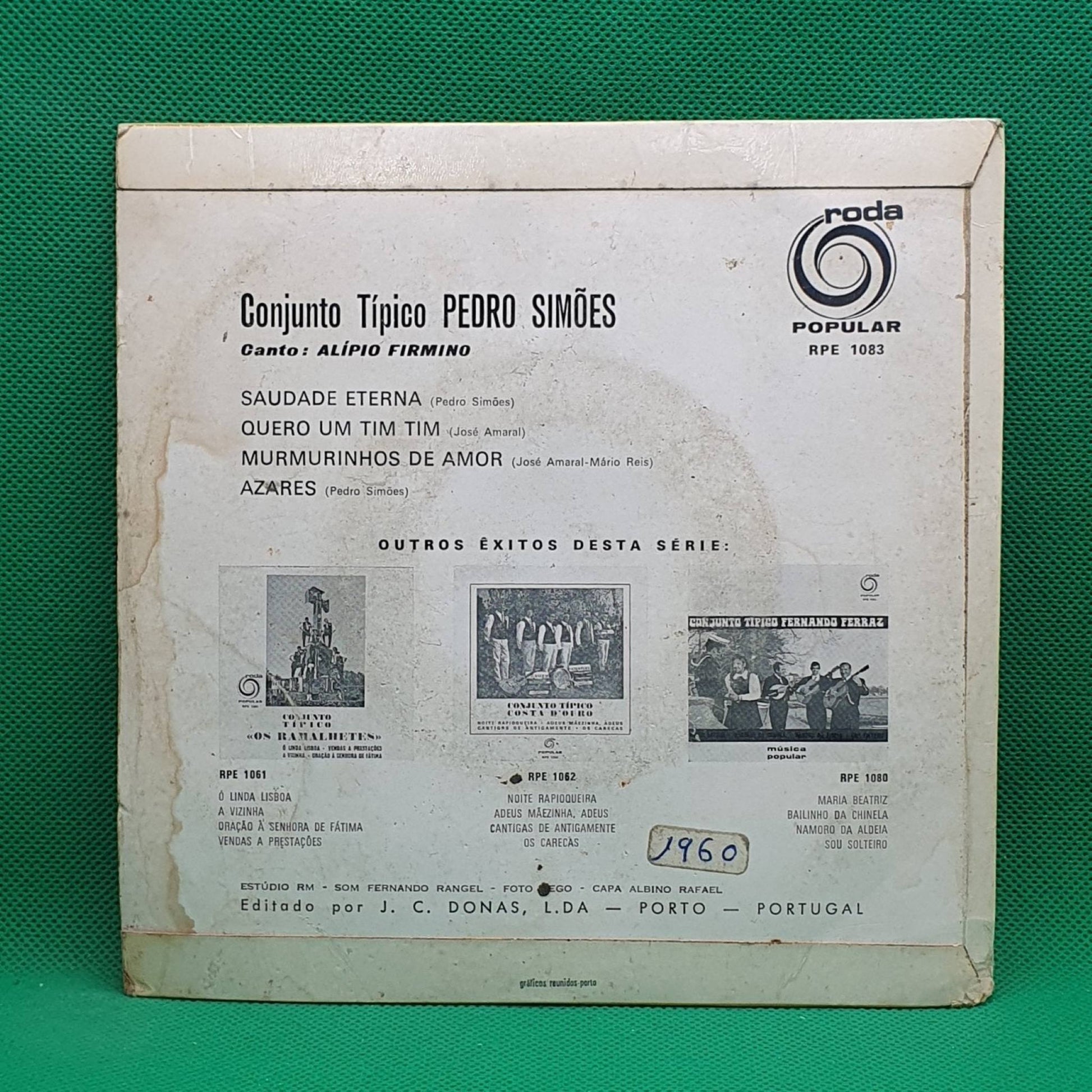 Conjunto Típico Pedro Simões ‎– Saudade Eterna - Vinyl Store Online