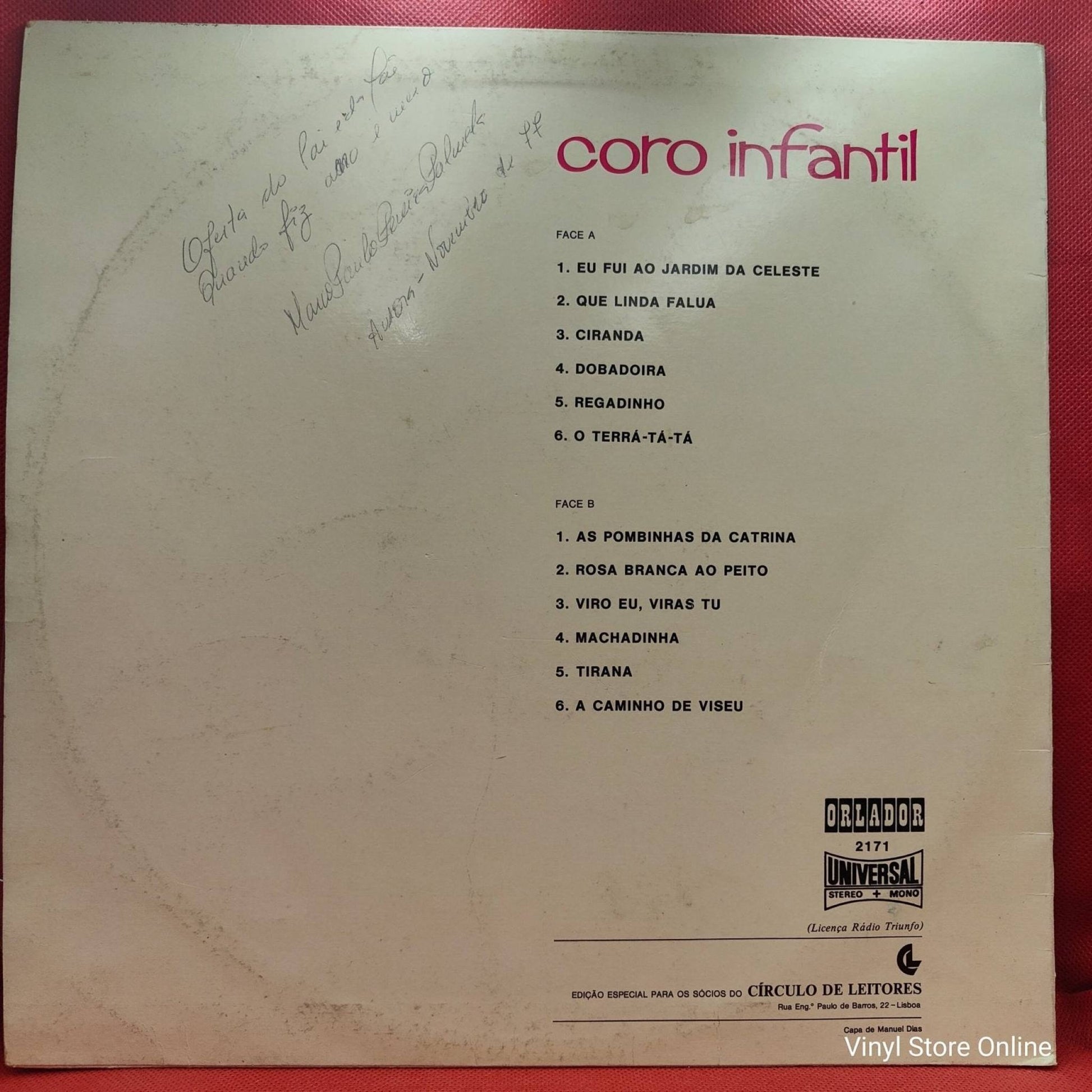 Coro Infantil ‎– Coro Infantil - Vinyl Store Online
