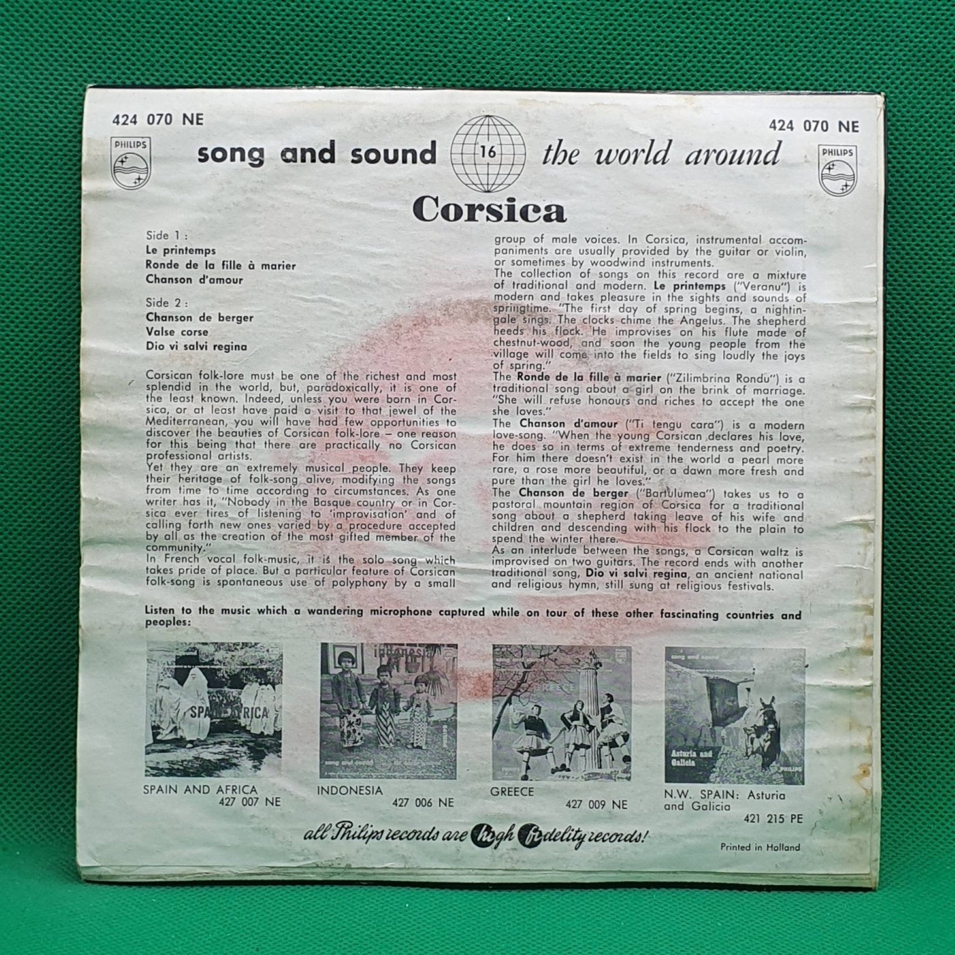 Corsicans ‎– Corsica - Vinyl Store Online