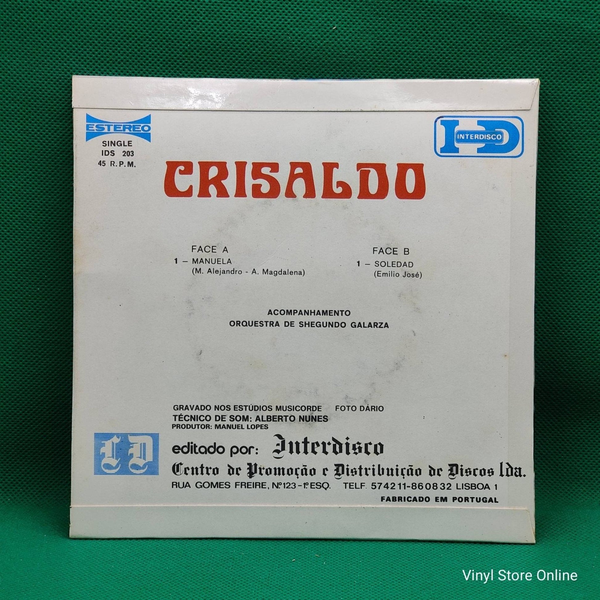 Crisaldo ‎– Manuela - Vinyl Store Online