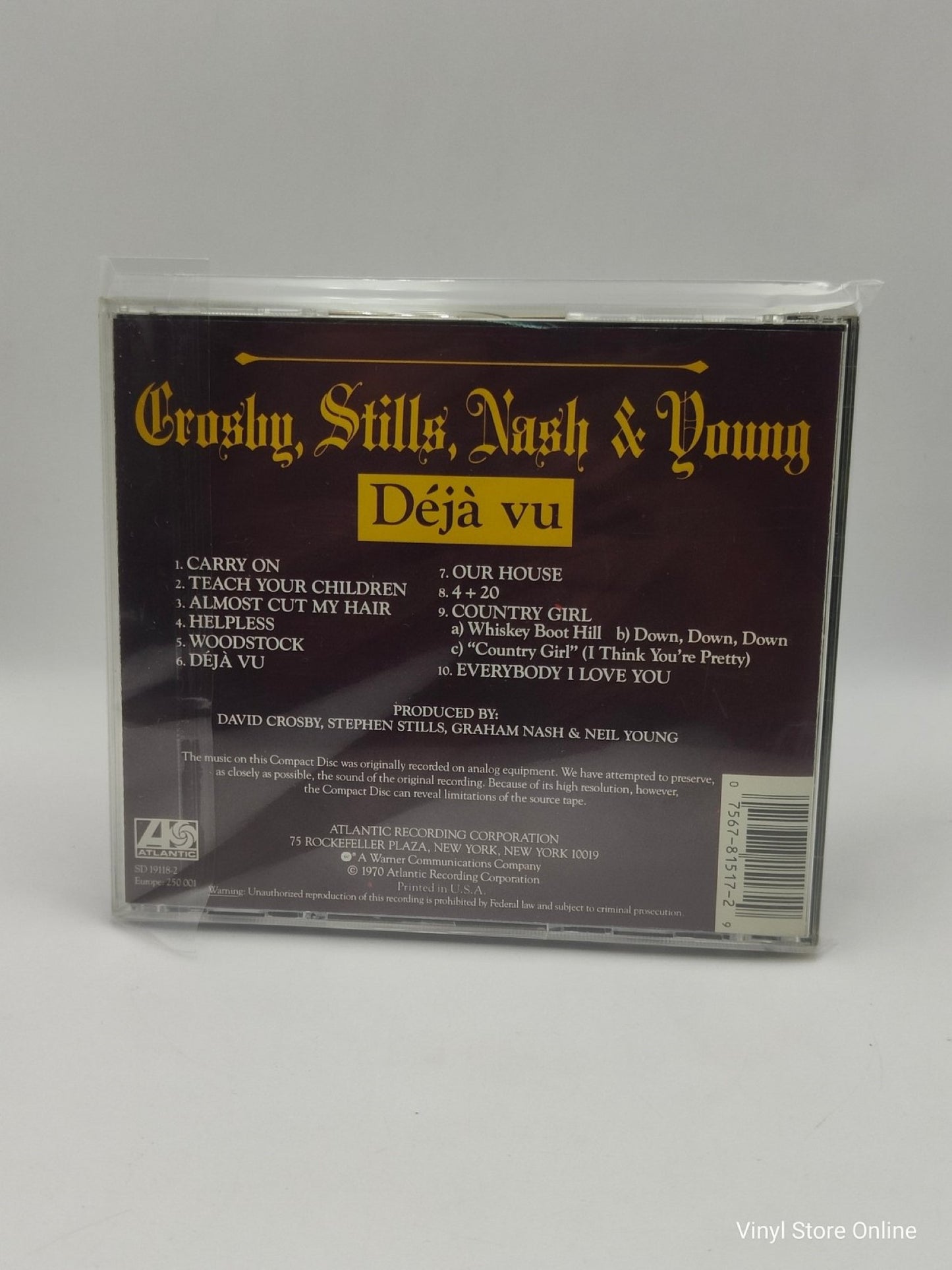 Crosby, Stills, Nash & Young ‎– Déjà Vu - Vinyl Store Online