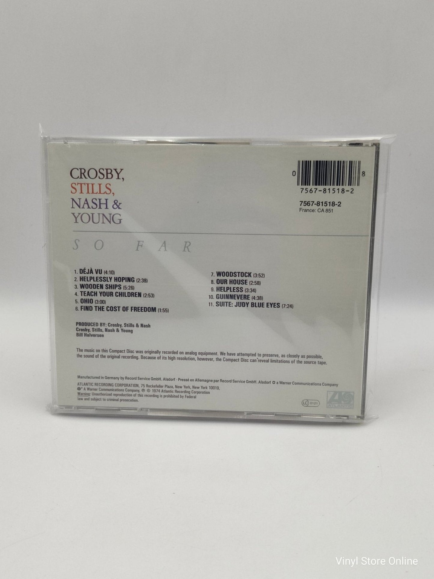 Crosby, Stills, Nash & Young ‎– So Far - Vinyl Store Online