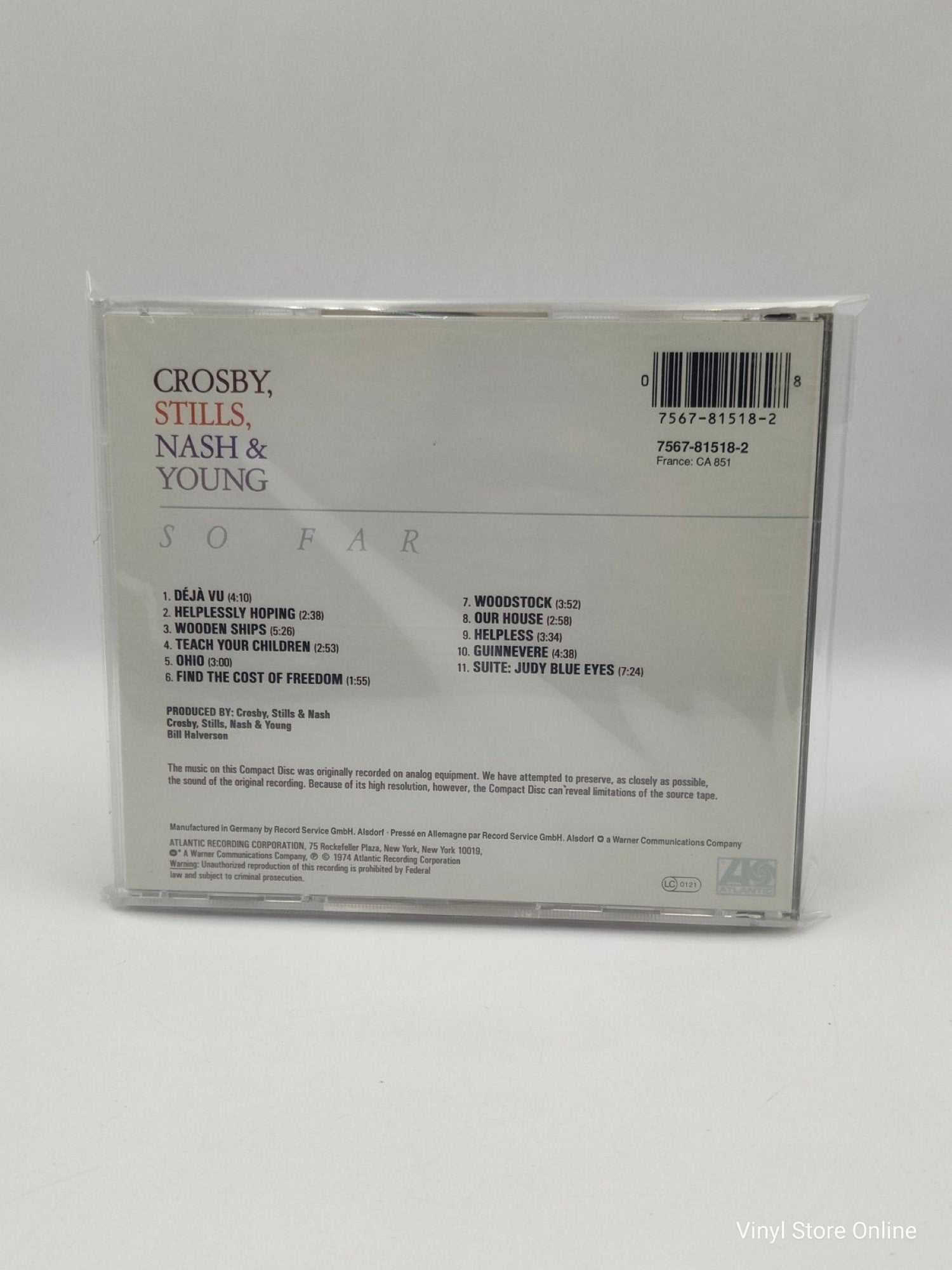 Crosby, Stills, Nash & Young ‎– So Far - Vinyl Store Online