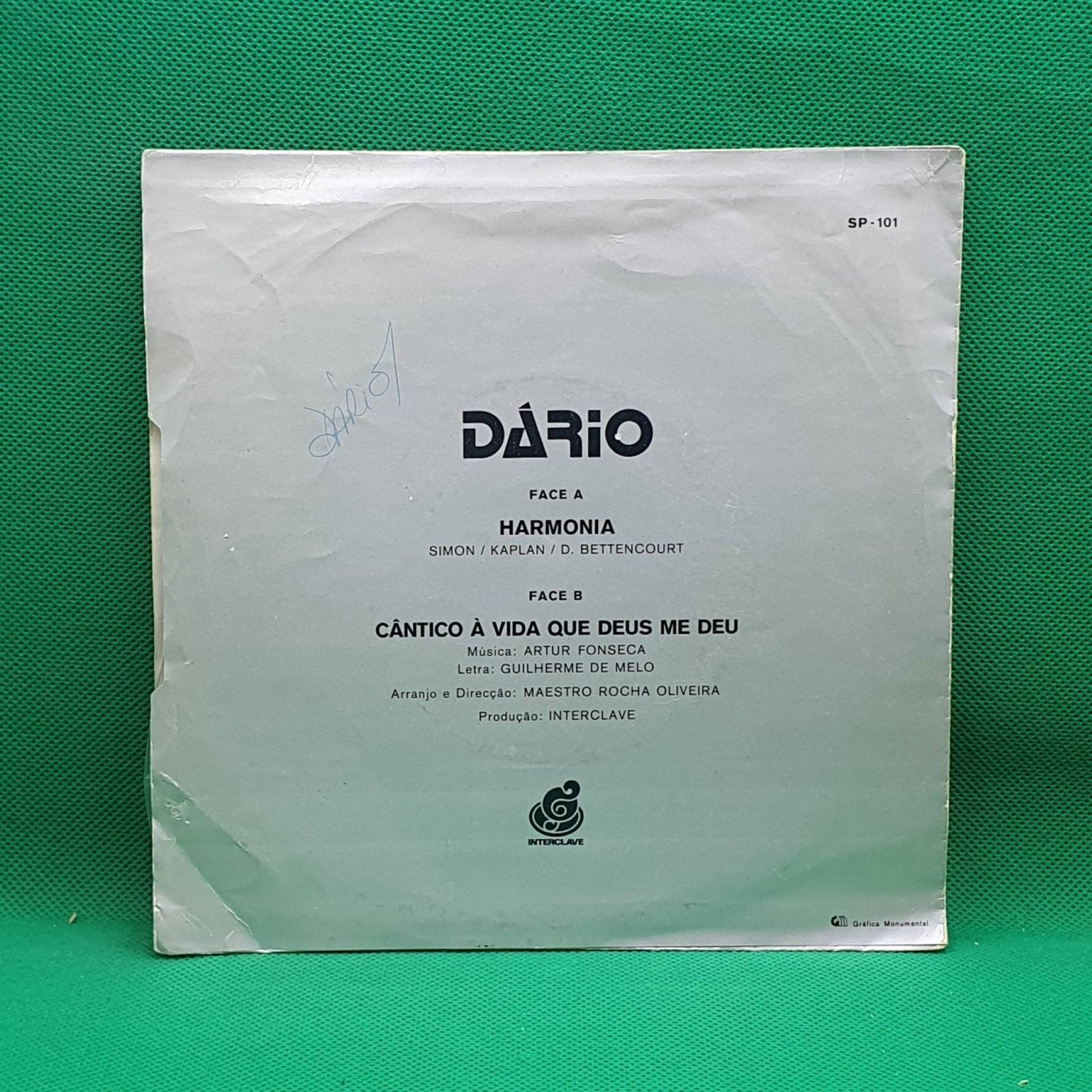 Dário ‎– Harmonia - Vinyl Store Online